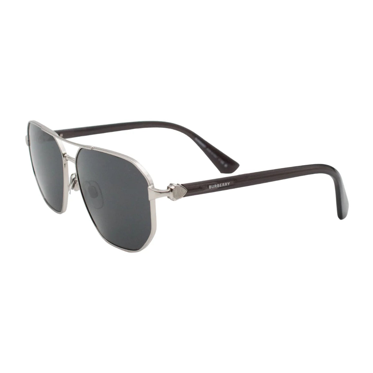 Authentic Burberry B 3166 1005/87 Sunglasses – Luxury Men’s Designer Silver Eyewear with Grey Lenses | Optorium
