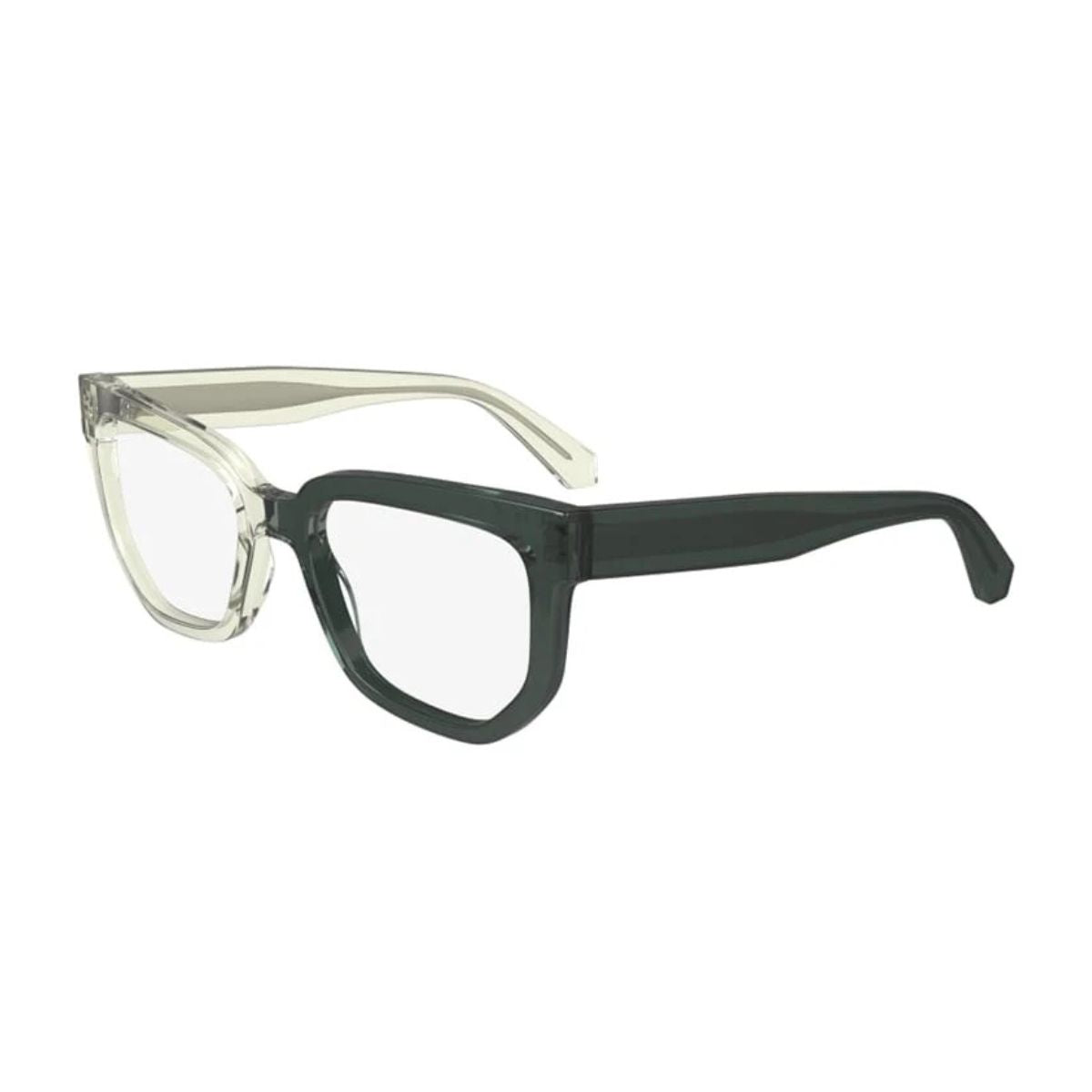 Stylish Calvin Klein Jeans CKJ24615 006 eyewear, UV reactive crystal-to-grey rectangle frame. Shop now at Optorium.
