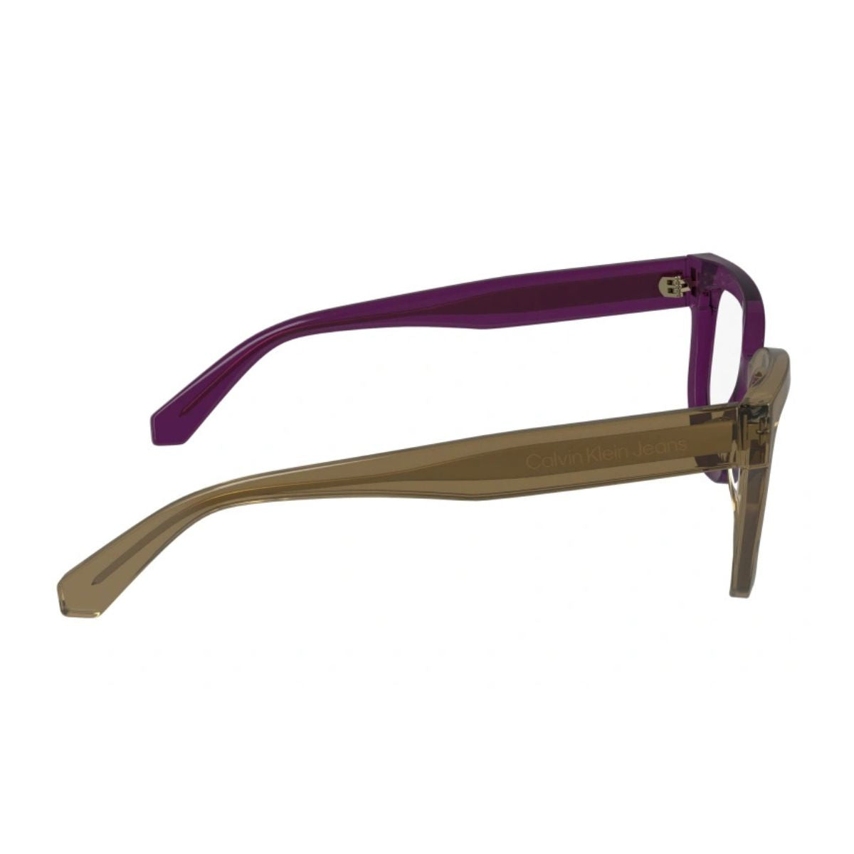 UV reactive Calvin Klein Jeans CKJ24615 208 rectangle eyewear for women. Get it online at Optorium.






