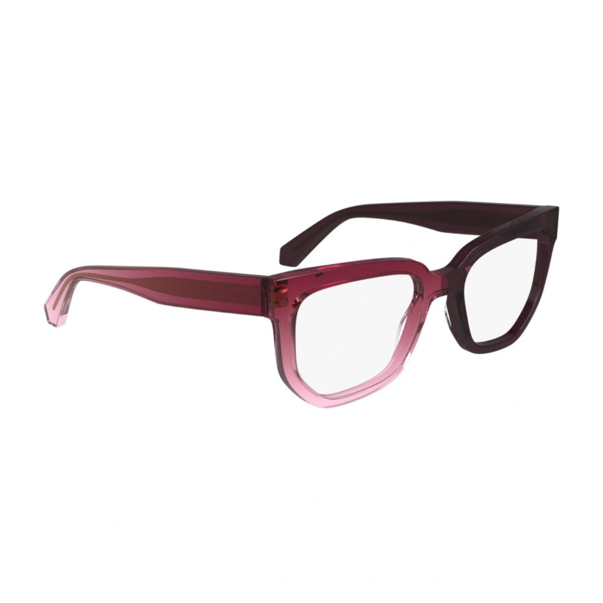 Women's Calvin Klein Jeans CKJ24615 602 rectangle frame, sleek rose-to-wine UV reactive design. Buy online at Optorium.
