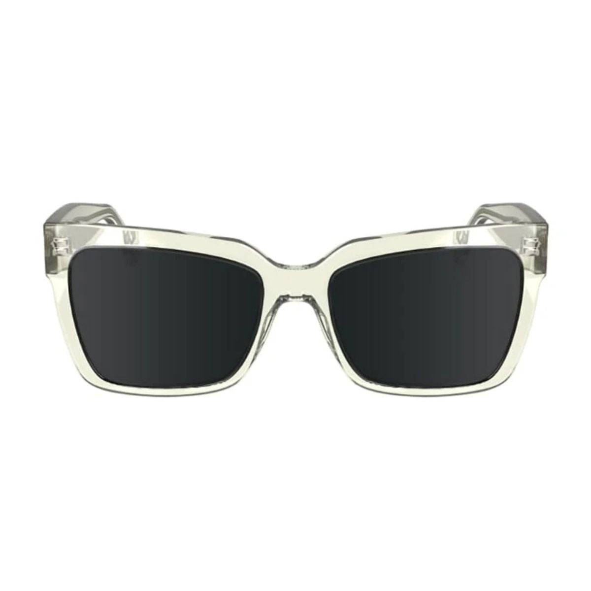 Calvin Klein Jeans 24606S 006 sunglasses for women, crystal to grey square frame. Available online at Optorium.