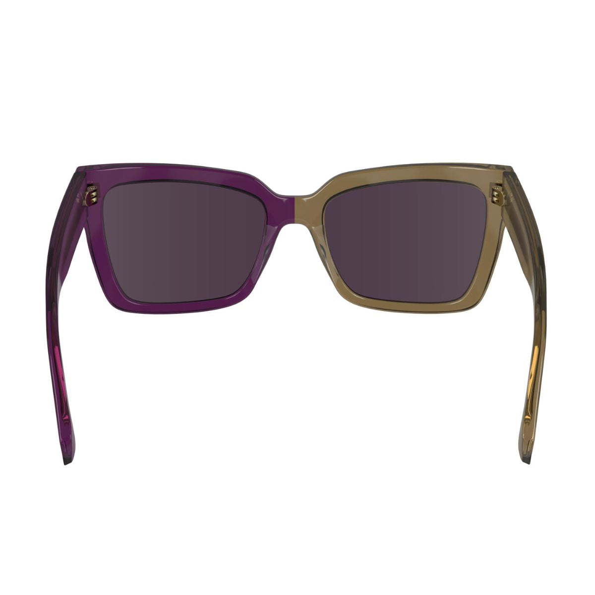 Calvin Klein Jeans 24606S 208 UV protection sunglasses, square brown-to-violet frame for women. Available at Optorium.
