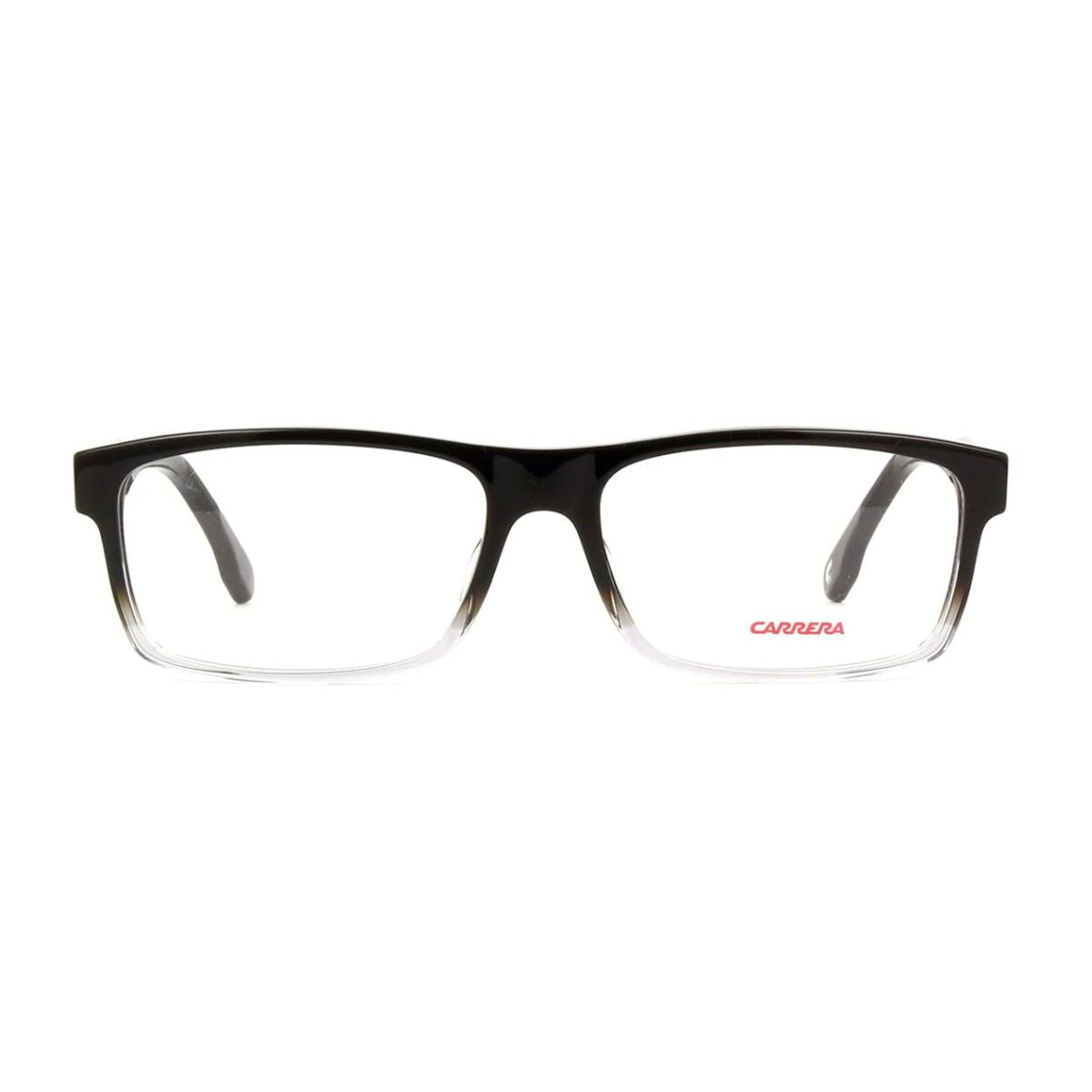 "Carrera 293 08A rectangle optical frame for men, black with transparent design online at Optorium."