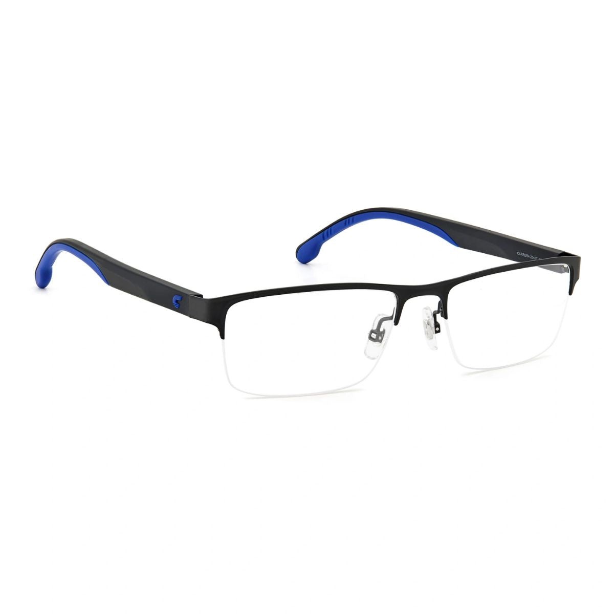 "Durable black Carrera 2042T 003 rectangle half-frame eyewear, shop at Optorium"