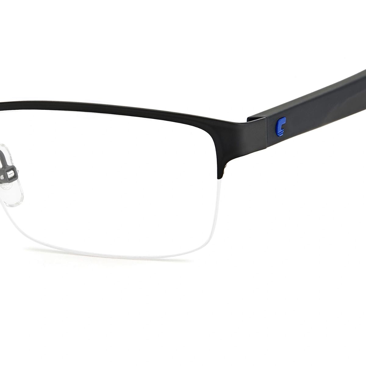 "Black Carrera 2042T 003 metal half-frame eyewear for work and casual, at Optorium"