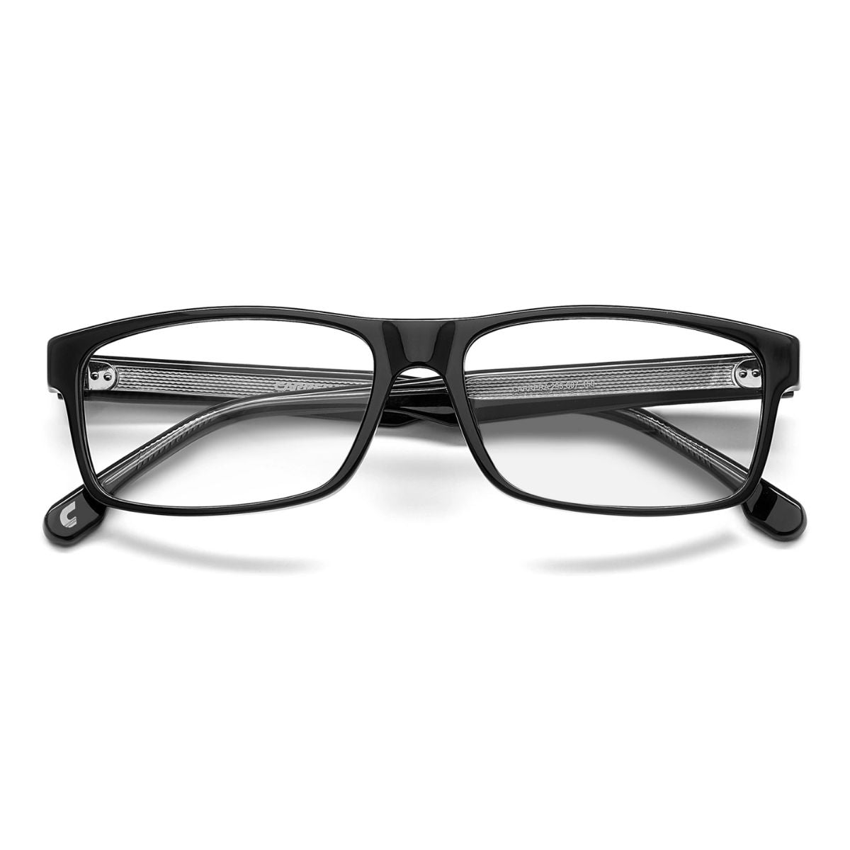 Classic black Carrera 293 807 unisex rectangle eyewear, shop now at Optorium online.