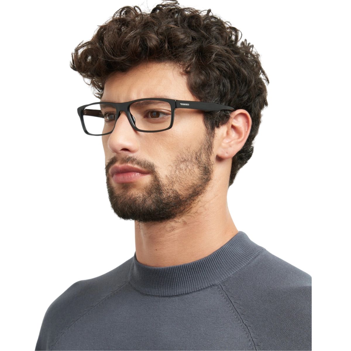 Durable Carrera 293 807 black rectangle frame, shop fashionable eyewear at Optorium.