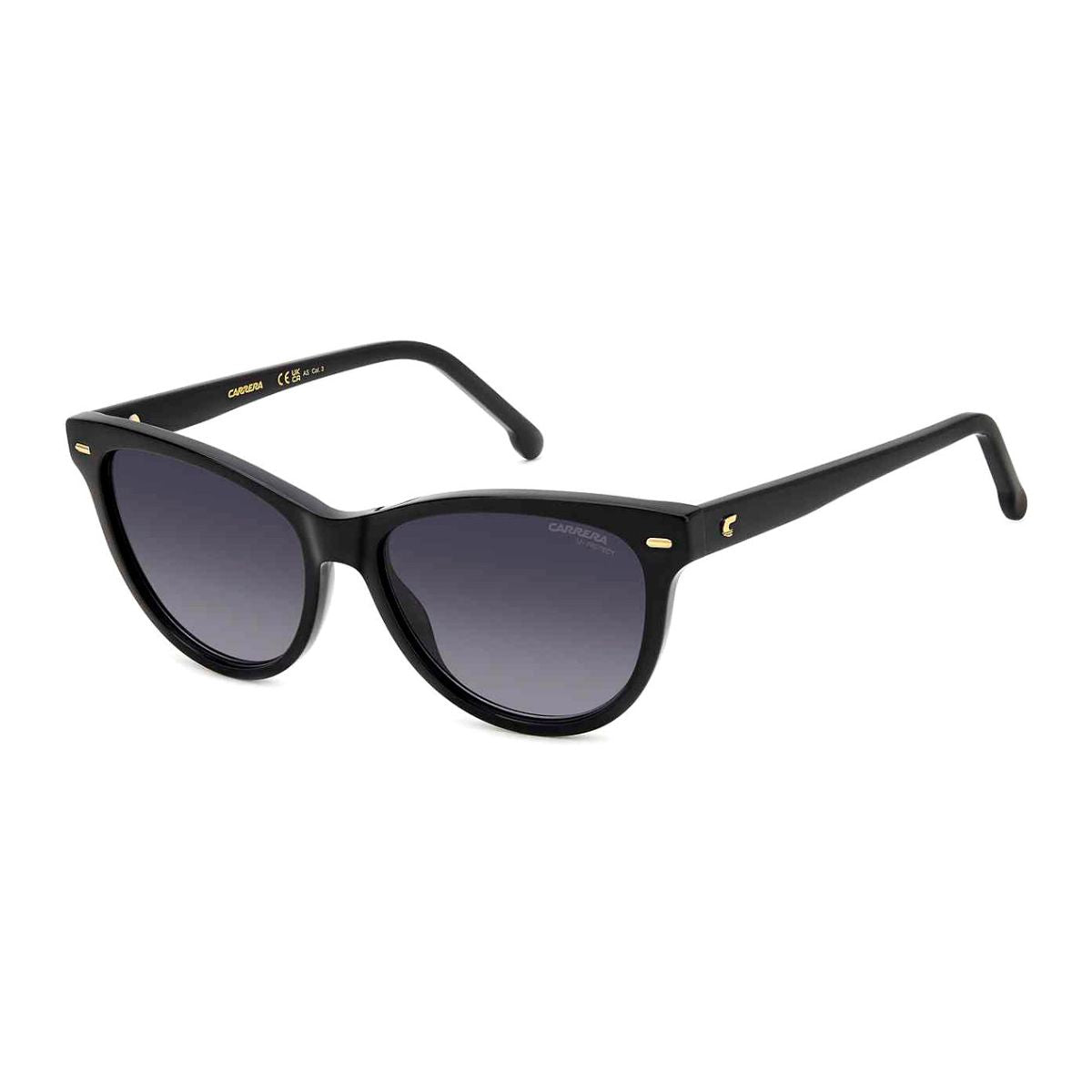 "Stylish Carrera 3015/S 8079O women's cat-eye sunglasses, blue gradient UV lenses, lightweight."