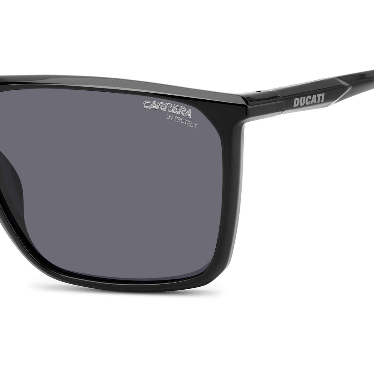 "Carrera Carduc 034/S 08AIR men's sunglasses, sleek black frame, grey UV protection lenses, versatile."