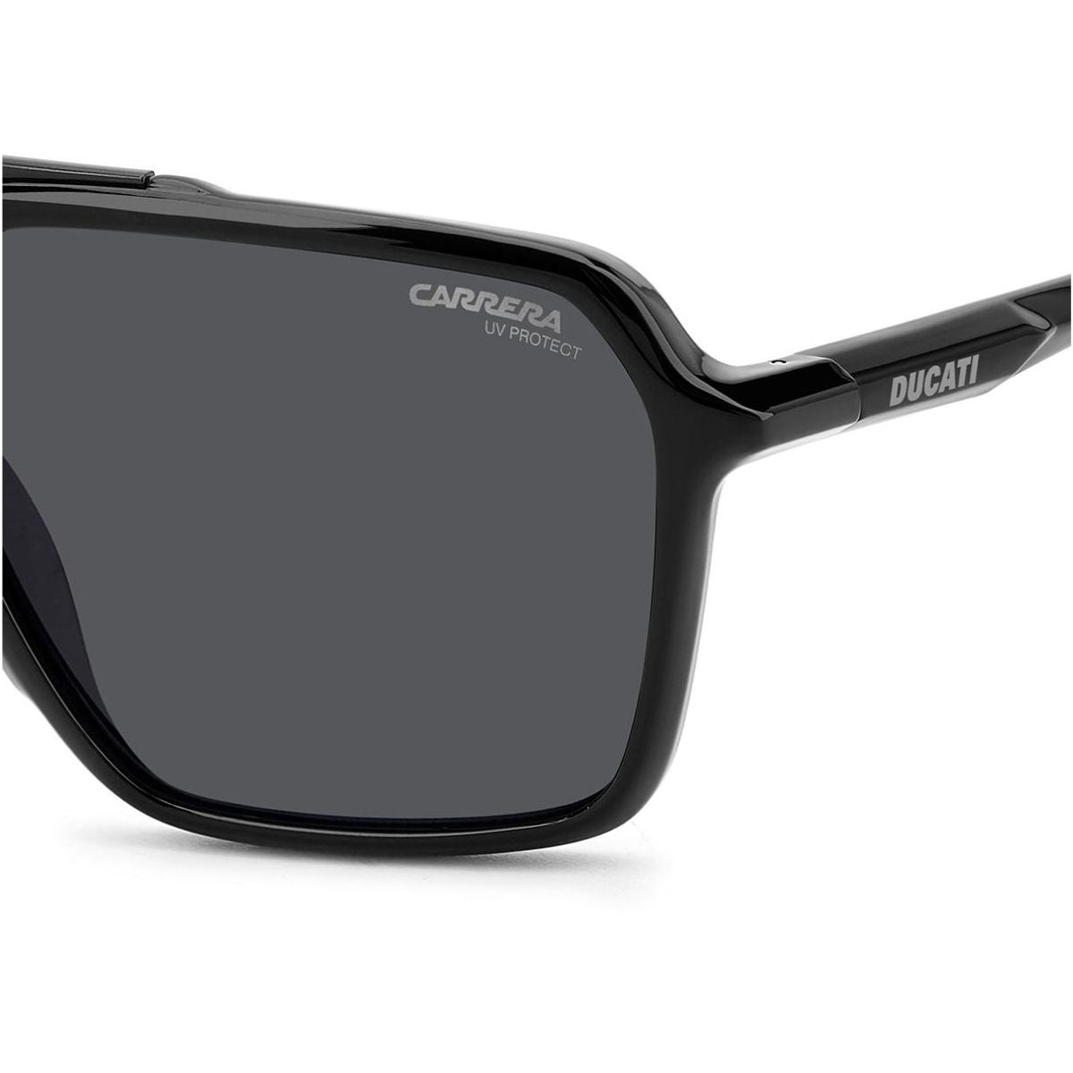 "Lightweight Carrera Carduc 042/S 807IR men's aviator sunglasses, black frame, UV lenses, timeless."