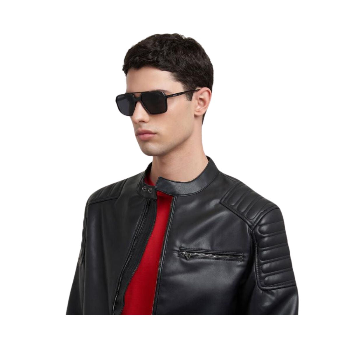 "Carrera Carduc 042/S 807IR men's sunglasses, aviator style, black frame, UV protection, sleek design."