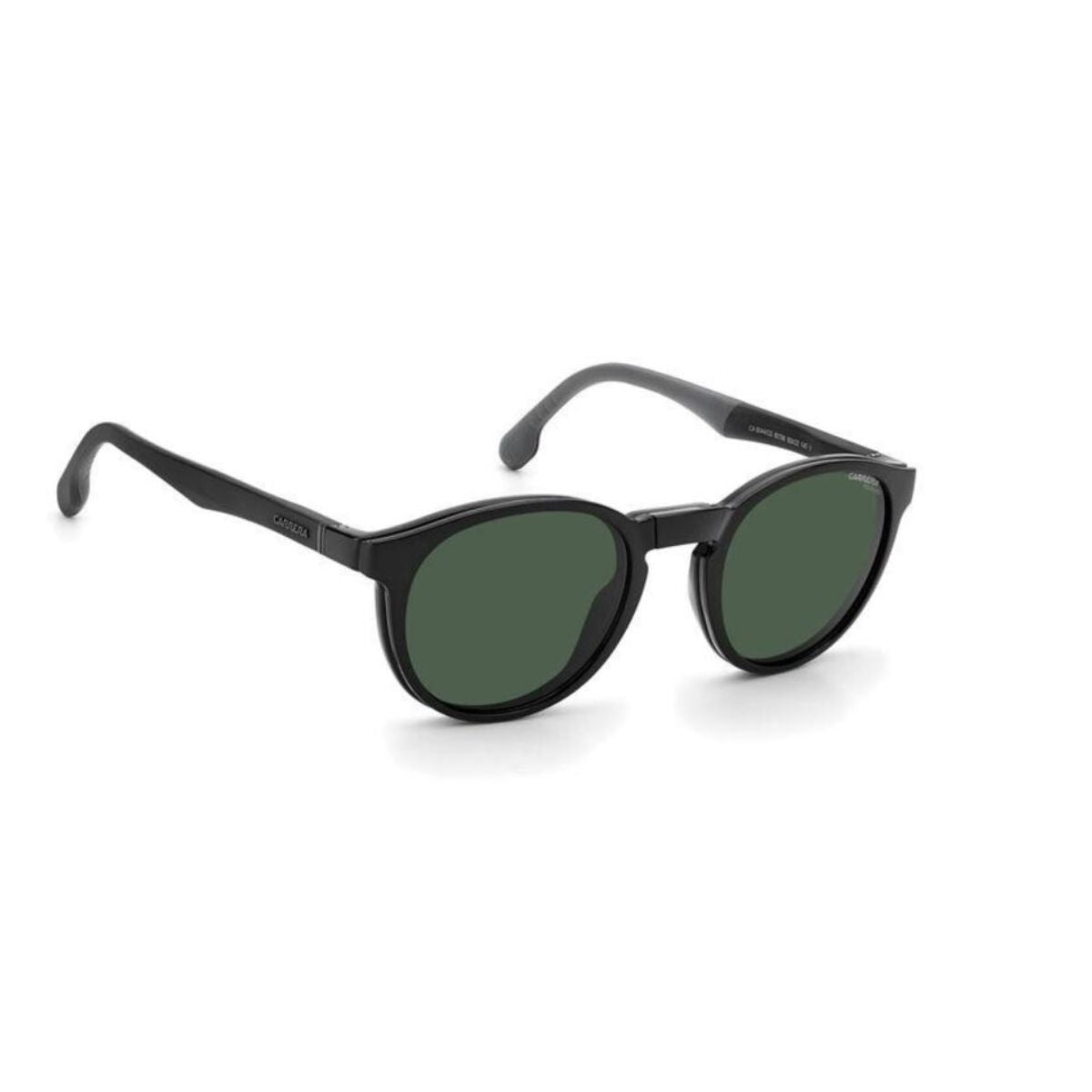 "Modern Carrera 8044/CS 80799 clip-on sunglasses with UV protection, on Optorium."