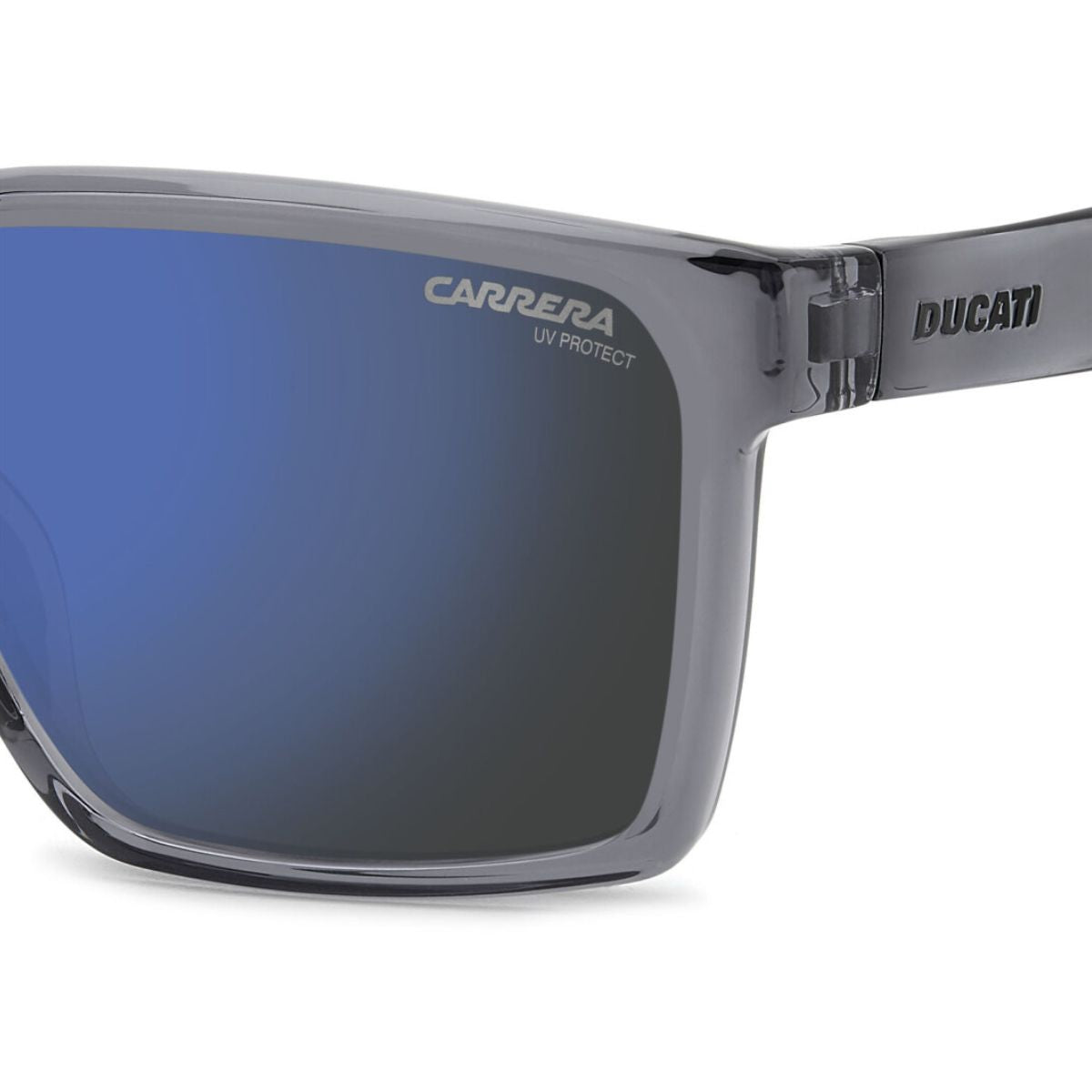 "Carrera Carduc 045/S R6SXT men's sunglasses, sleek frame, grey mirror UV lenses, durable design."