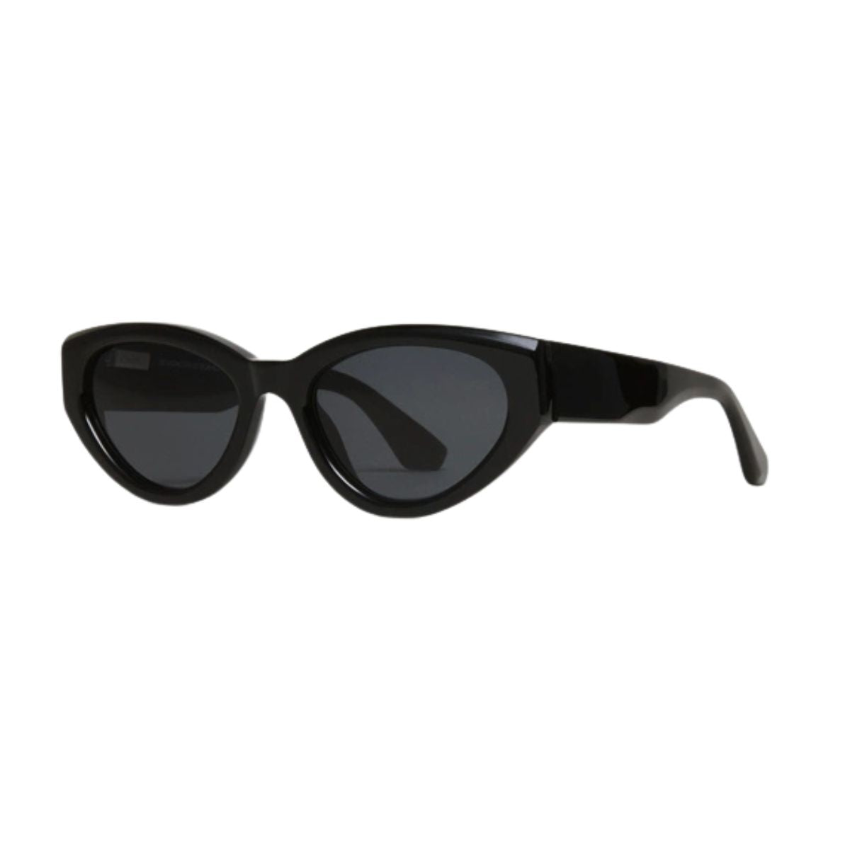 "Elegant Chimi Cat-Eye Core 06 Black sunglasses, perfect for sunny days, available at Optorium."