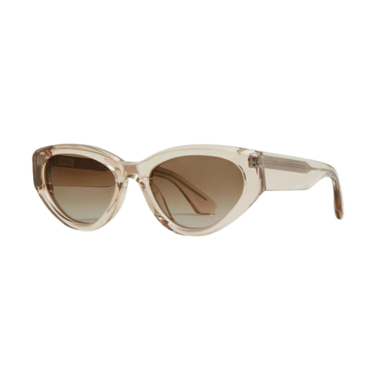 "Chimi Cat-Eye Core 06 Ecru shades offer comfort and safety for women, available at Optorium."
