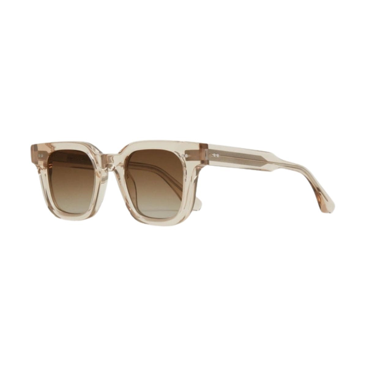 "Chimi 04 sunglasses feature CR39 brown lenses for superior UV protection, on Optorium."