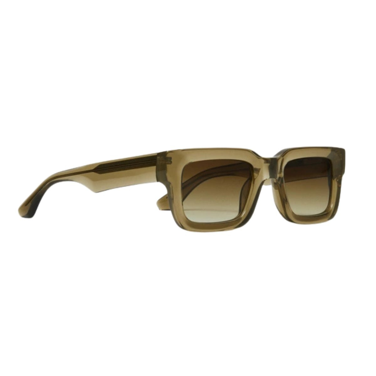 "Chimi 05 sunglasses feature brown CR39 lenses for reliable UV protection, on Optorium."