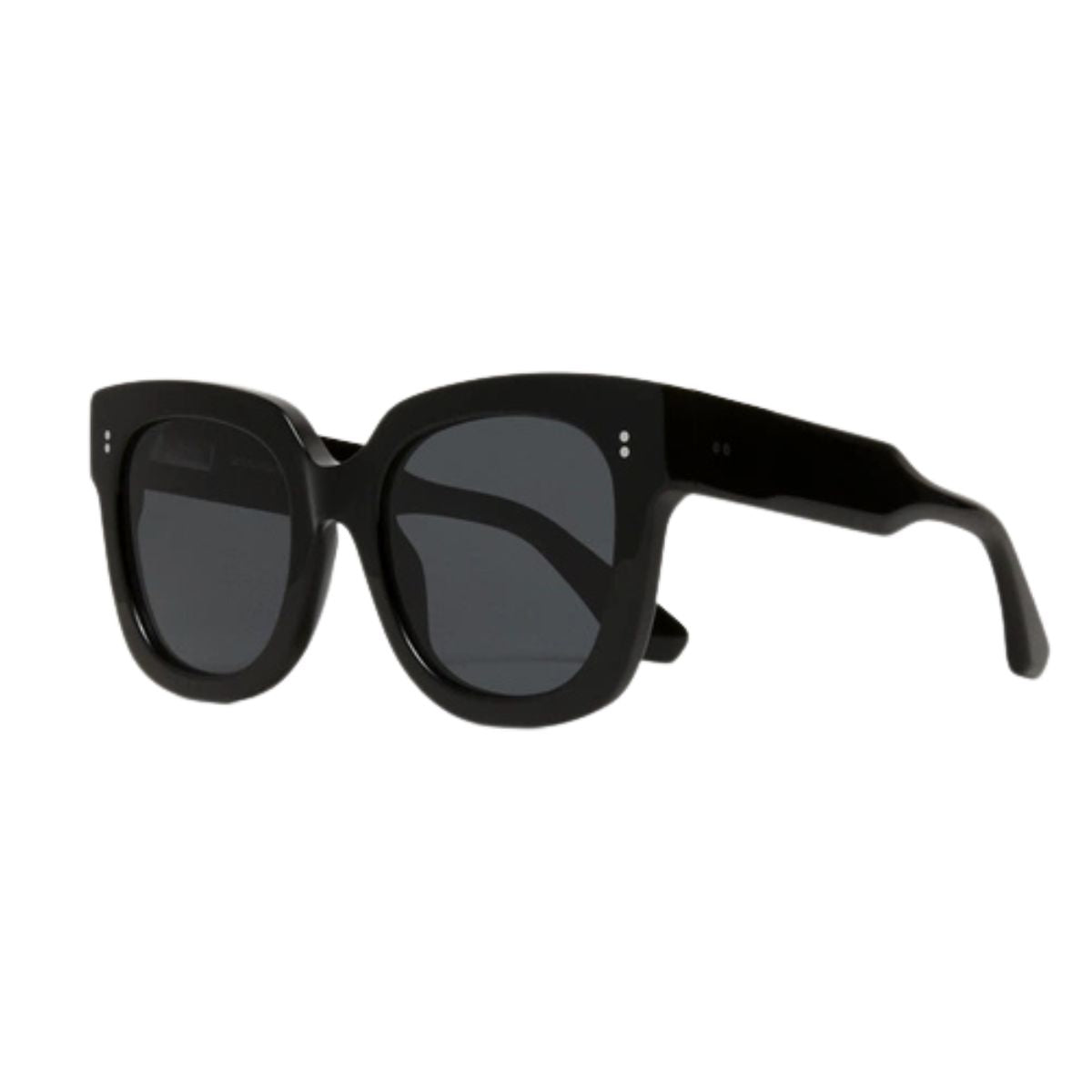 "Chimi 08 black square sunglasses for women, available online at Optorium."