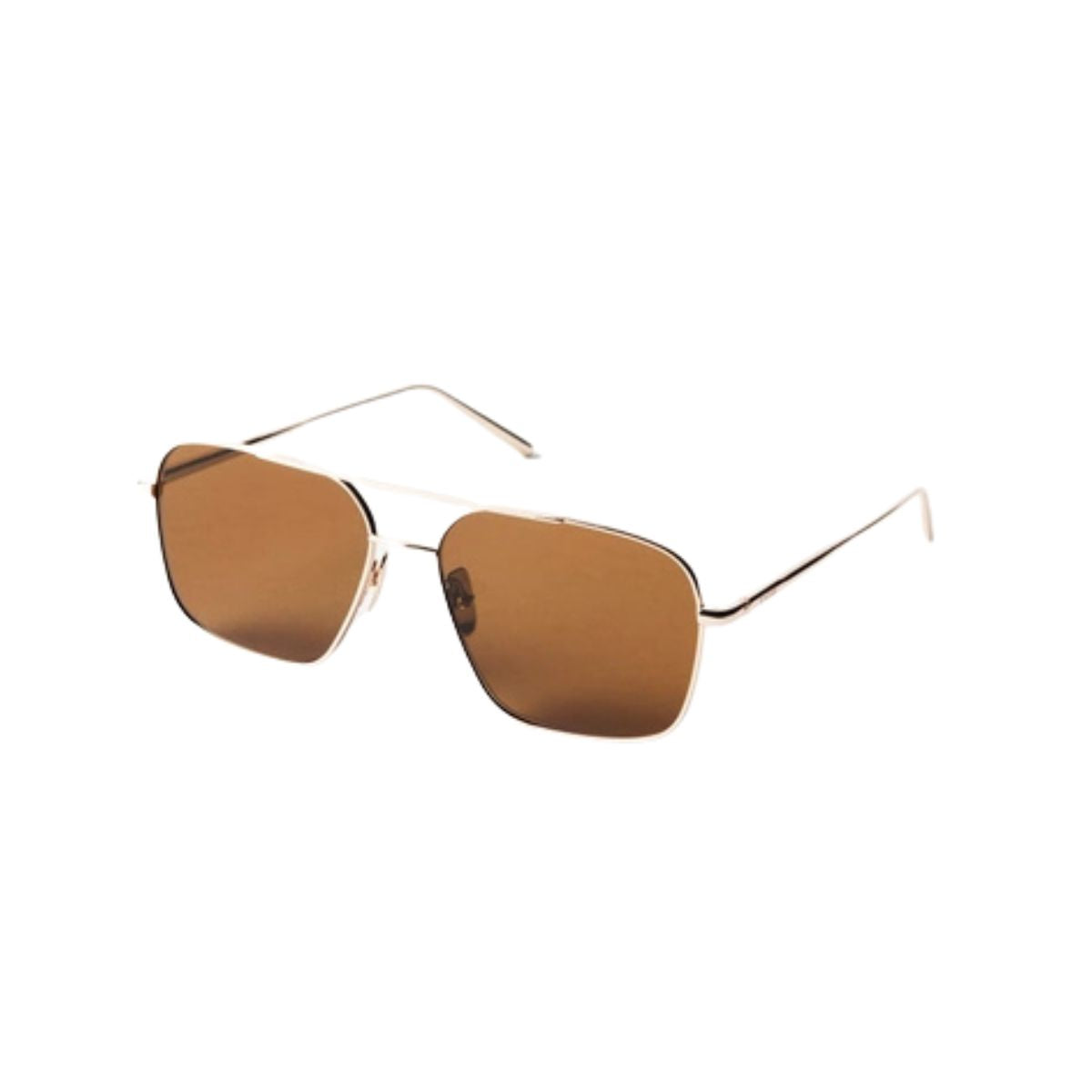 "Timeless Chimi brown aviator sunglasses crafted from durable stainless steel, on Optorium."