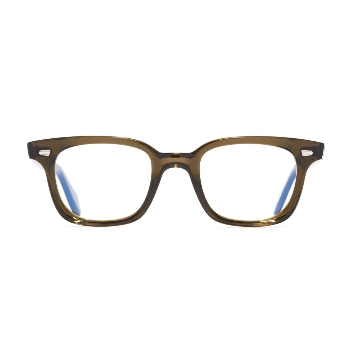 "Cutler & Gross 9521 03 olive color eyewear frame, lightweight and stylish online at Optorium."
