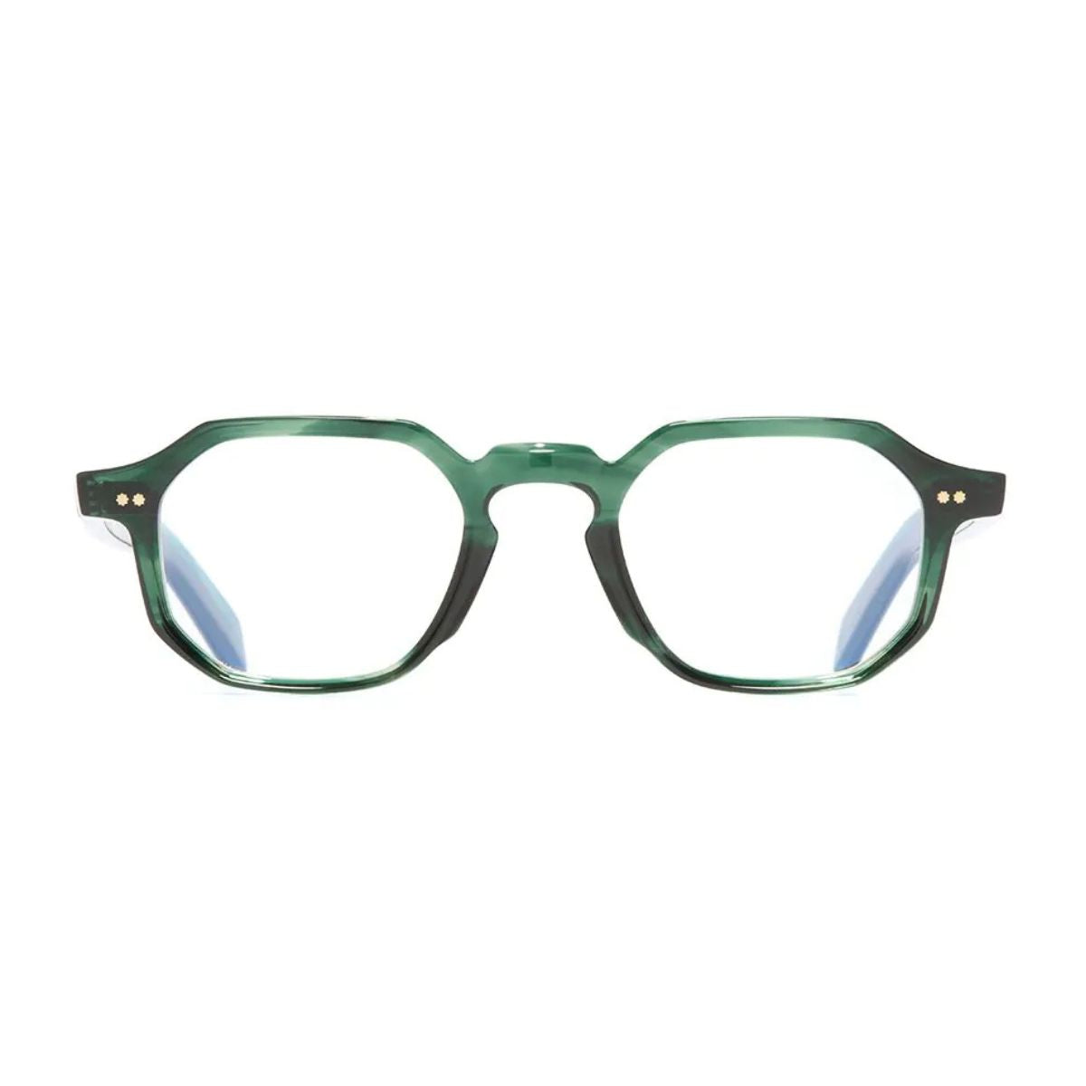 "Cutler & Gross GR11 03 dark green round frame, lightweight eyeglasses frame online at Optorium."
