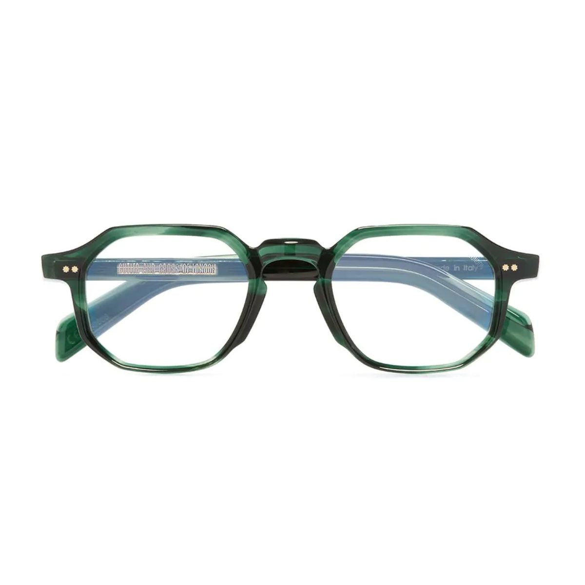 "Dark green Cutler & Gross GR11 03 round frame, lightweight and perfect for daily wear online at Optorium."
