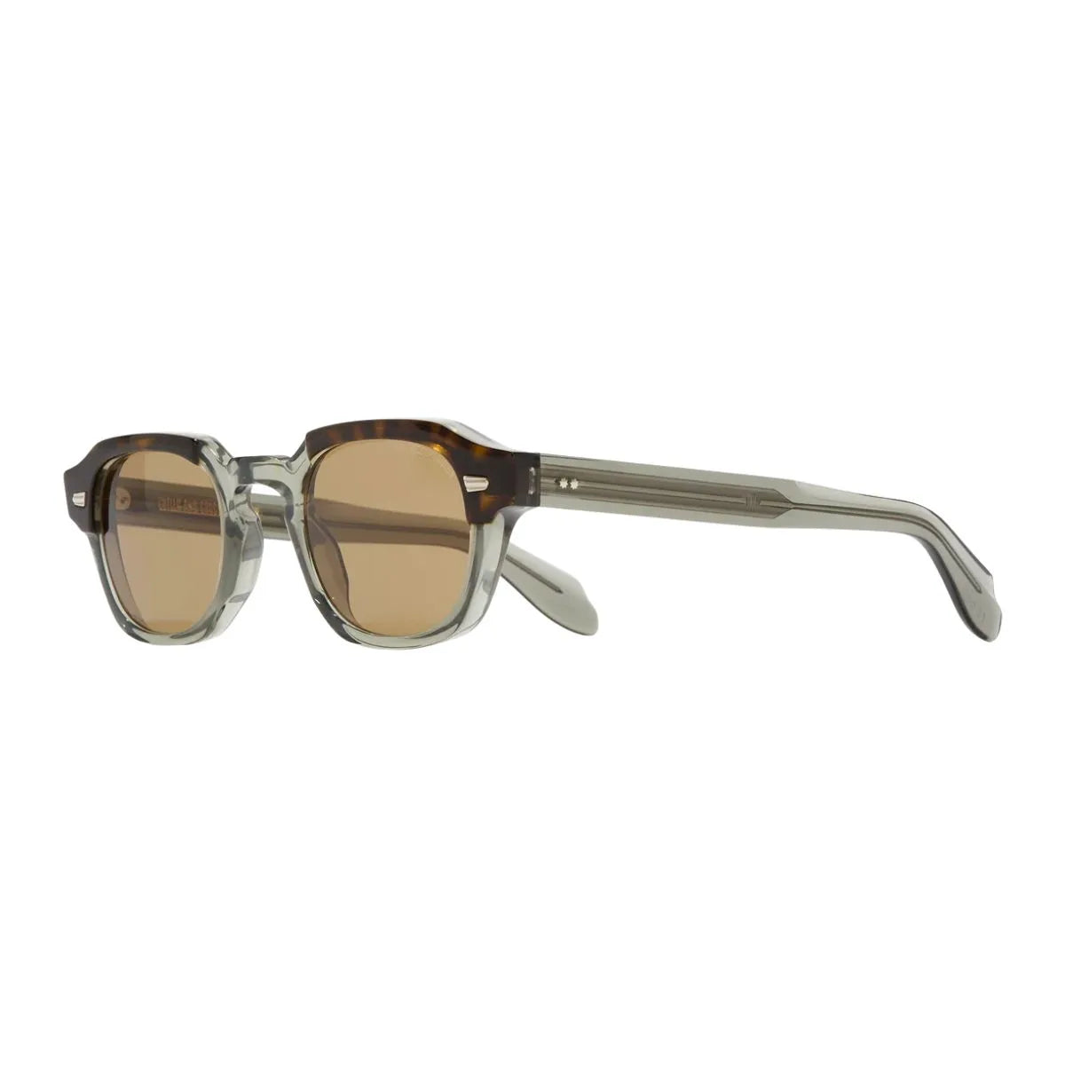 Cutler & Gross 1420 round sunglasses for men, Havana & Grey color, premium UV protection, stylish Cutler and Gross eyewear trending online at Optorium.