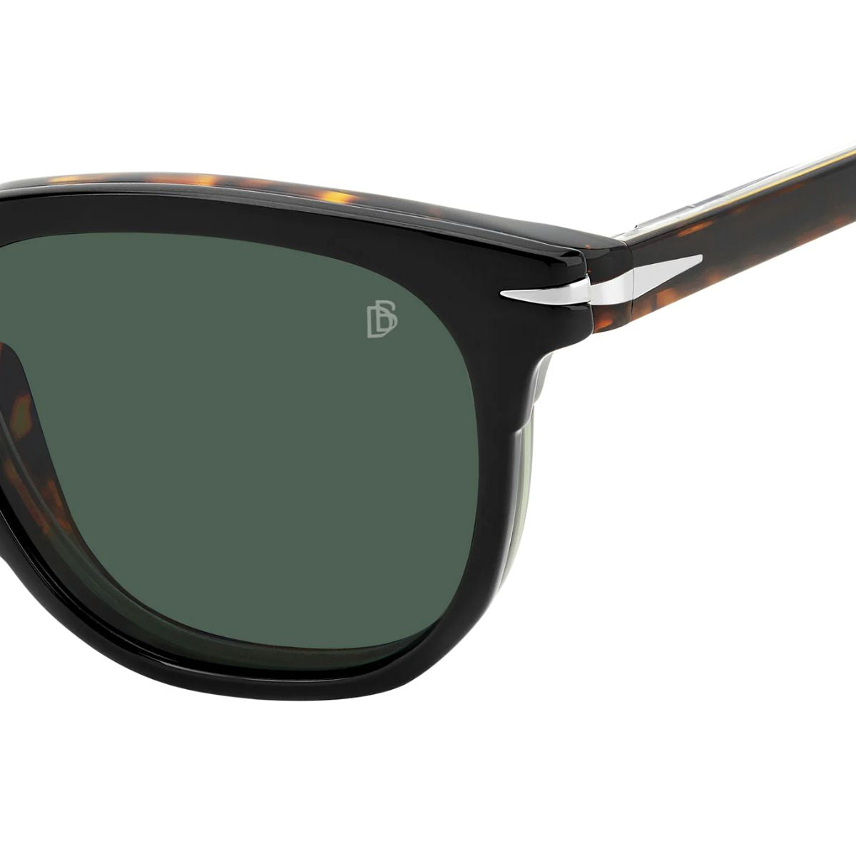 "Lightweight David Beckham DB7120/CS clip-on sunglasses online at Optorium."
