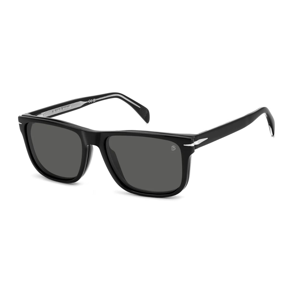 Shop acetate clip‑on eyeglass frame with David Beckham DB 1188/C 807, a premium black color optical frame from the david beckham eyewear collection with polarized lenses – optorium.