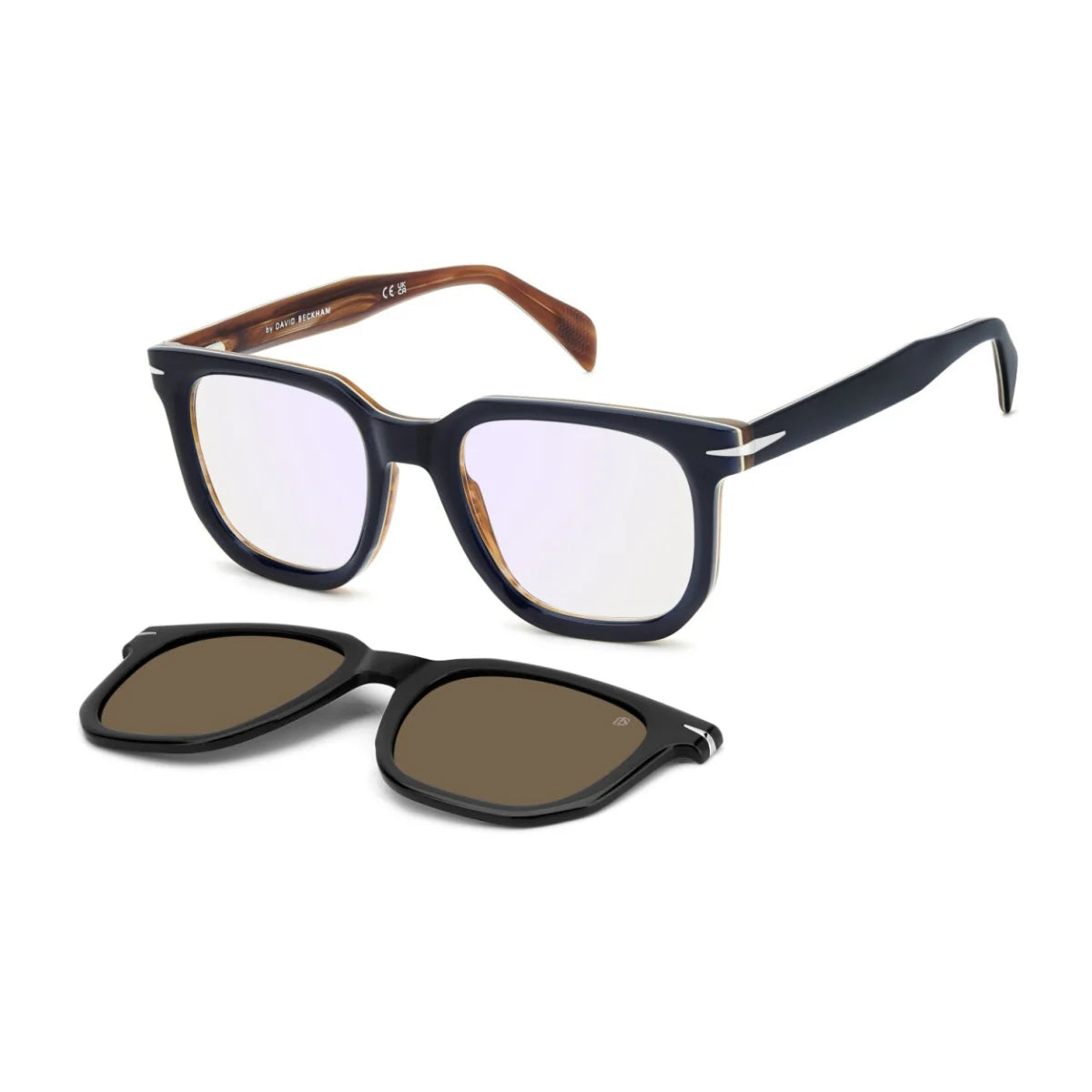 Buy David Beckham full-frame square clip-on optical frame DB 7143/C 38I unisex polaroid – Optorium