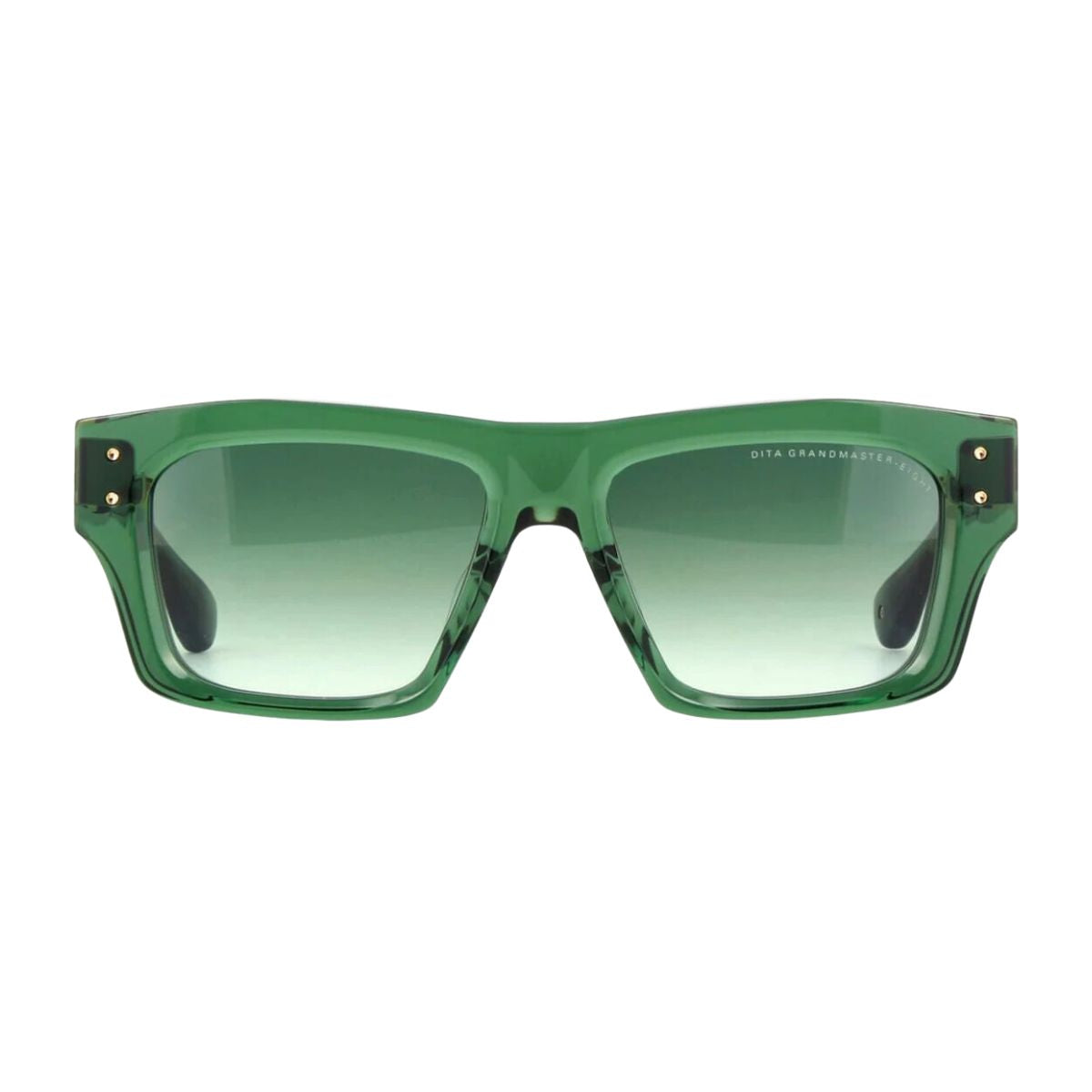 Dita Grandmaster Eight DTS458 A02 stylish sunglasses, cadmium green gradient lenses, square shape, UV protection for men – shop online at Optorium.
