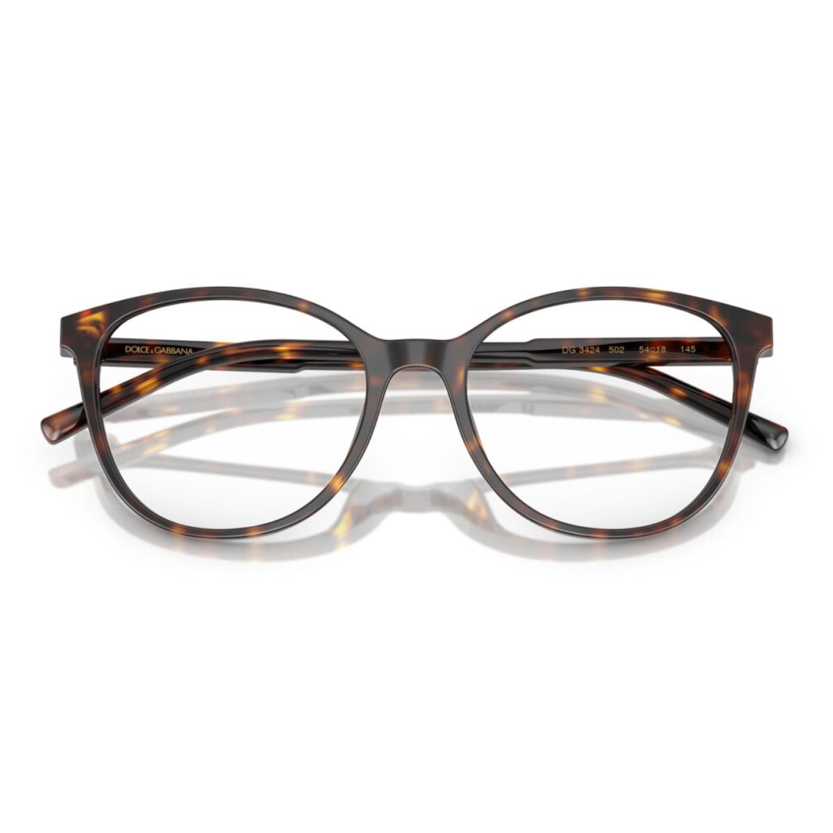 Trendy Dolce Gabbana optical frame DG3425 with sleek brown finish and cat-eye silhouette, a luxurious option among Dolce & Gabbana eyewear for prescription use, optorium.