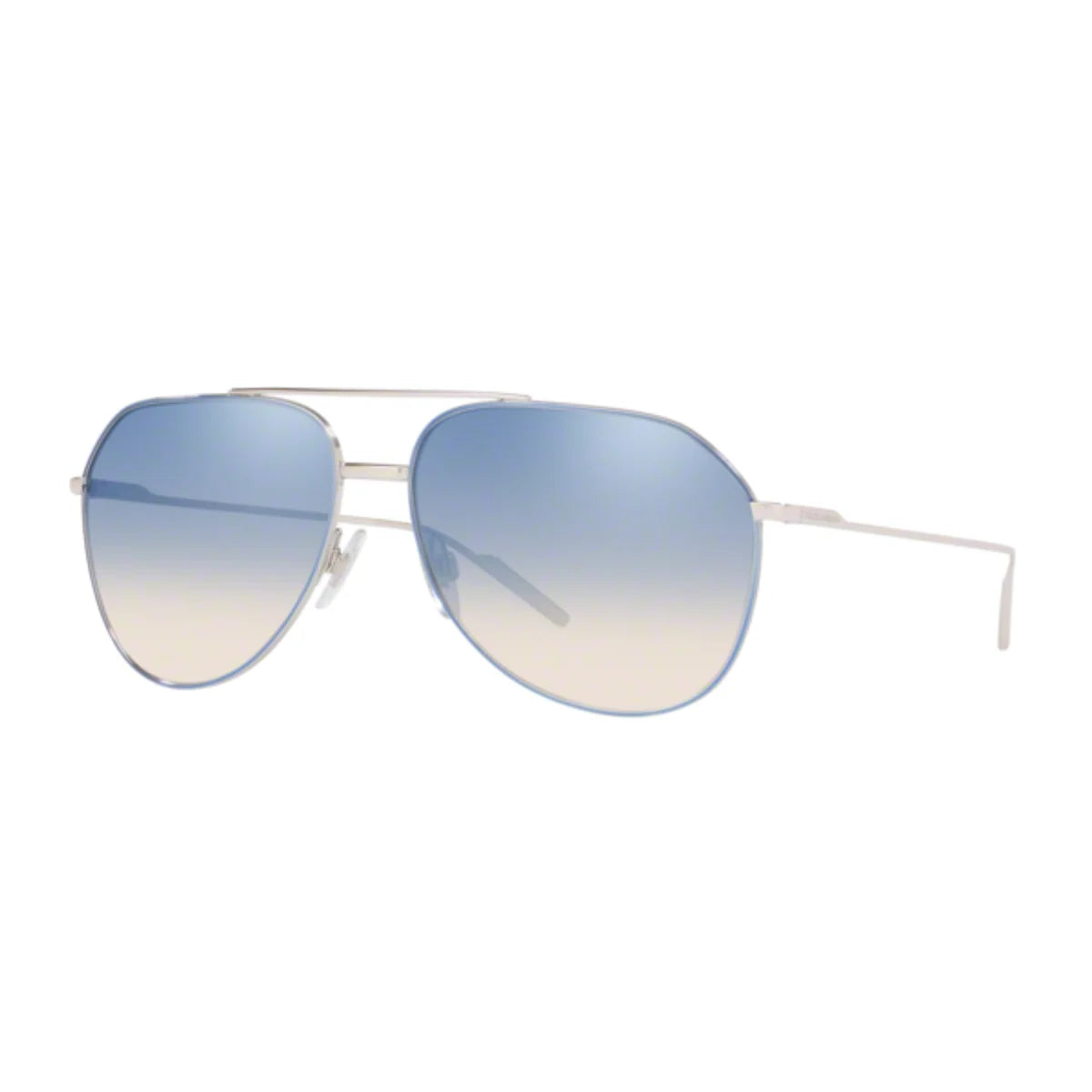 Luxury Dolce & Gabbana Goggles DG 2166 Silver Blue Aviator Sunglasses with UV Protection | Optorium