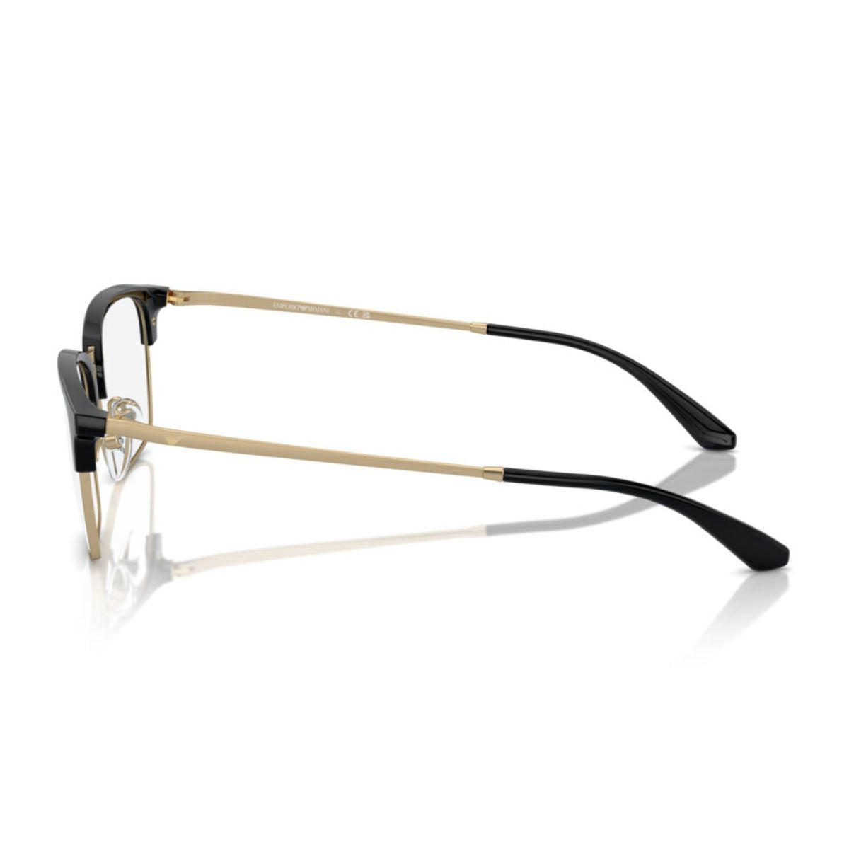 "Emporio Armani EA 3243 3002 Club Master glasses in Black & Pearl Gold with Pale Gold accents | Optorium Online Store"