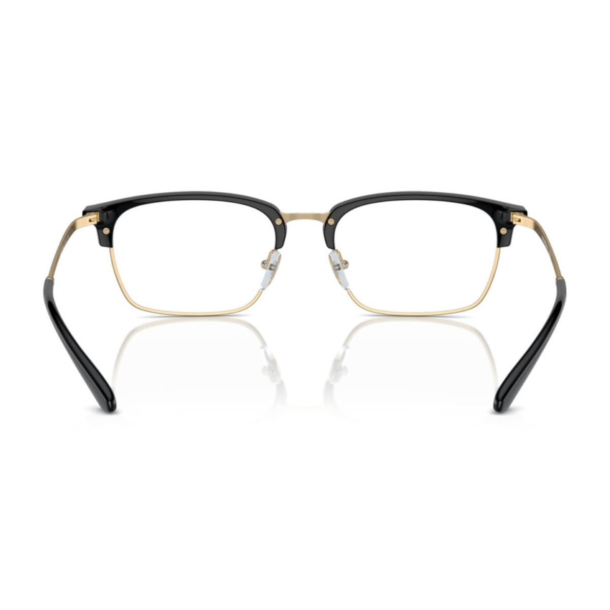 "Elegant Emporio Armani EA 3243 3002 eyewear: Black & Pearl Gold frame with Pale Gold accents | Optorium Online Store"