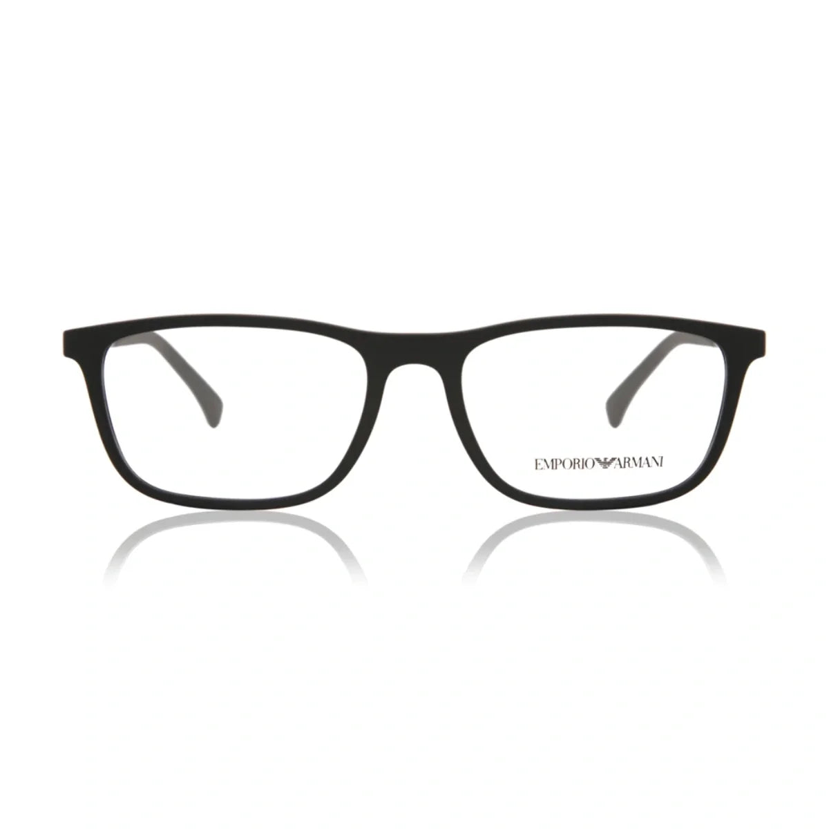 Emporio Armani men’s full rim black rectangle eyeglasses  EA 3069 5063 available at Optorium