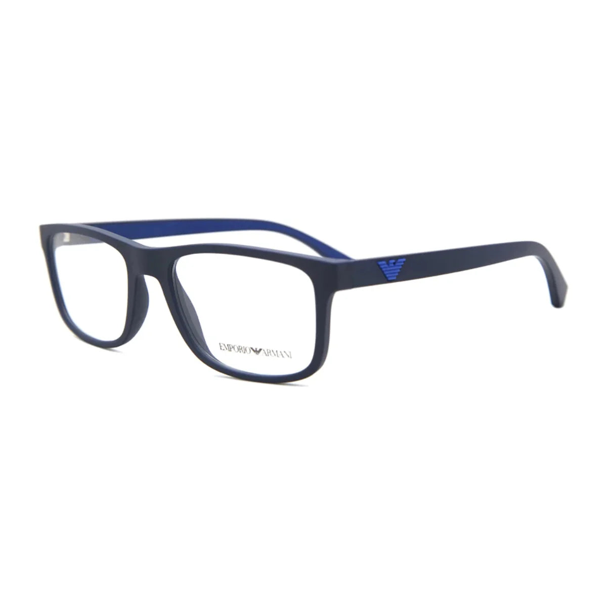 Emporio Armani Matte blue rectangle optical frame for men EA 3147 5754 – Optorium