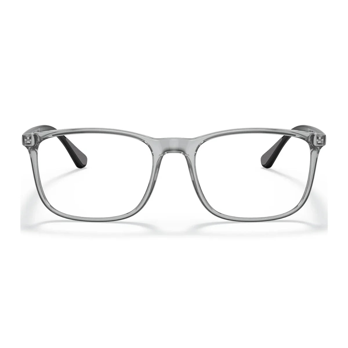 Emporio Armani EA 3177 5090 transparent grey square eyeglasses for men stylish acetate frame. Order now at Optorium
