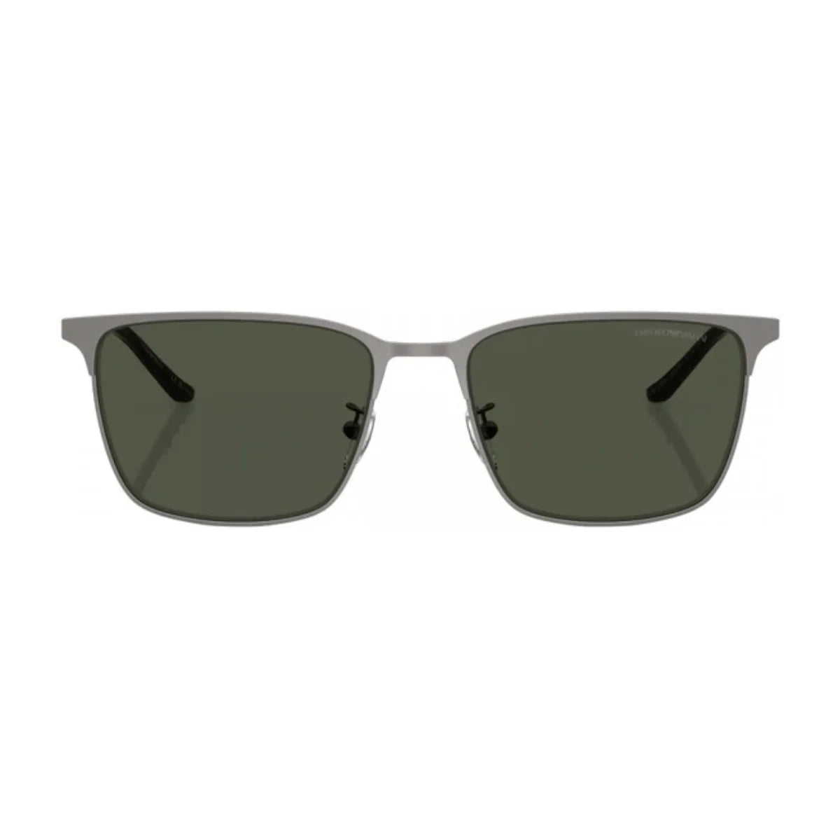 Emporio Armani EA 2164D 3003 9A men’s gunmetal full-frame shades with dark green polarized lenses, available online at Optorium