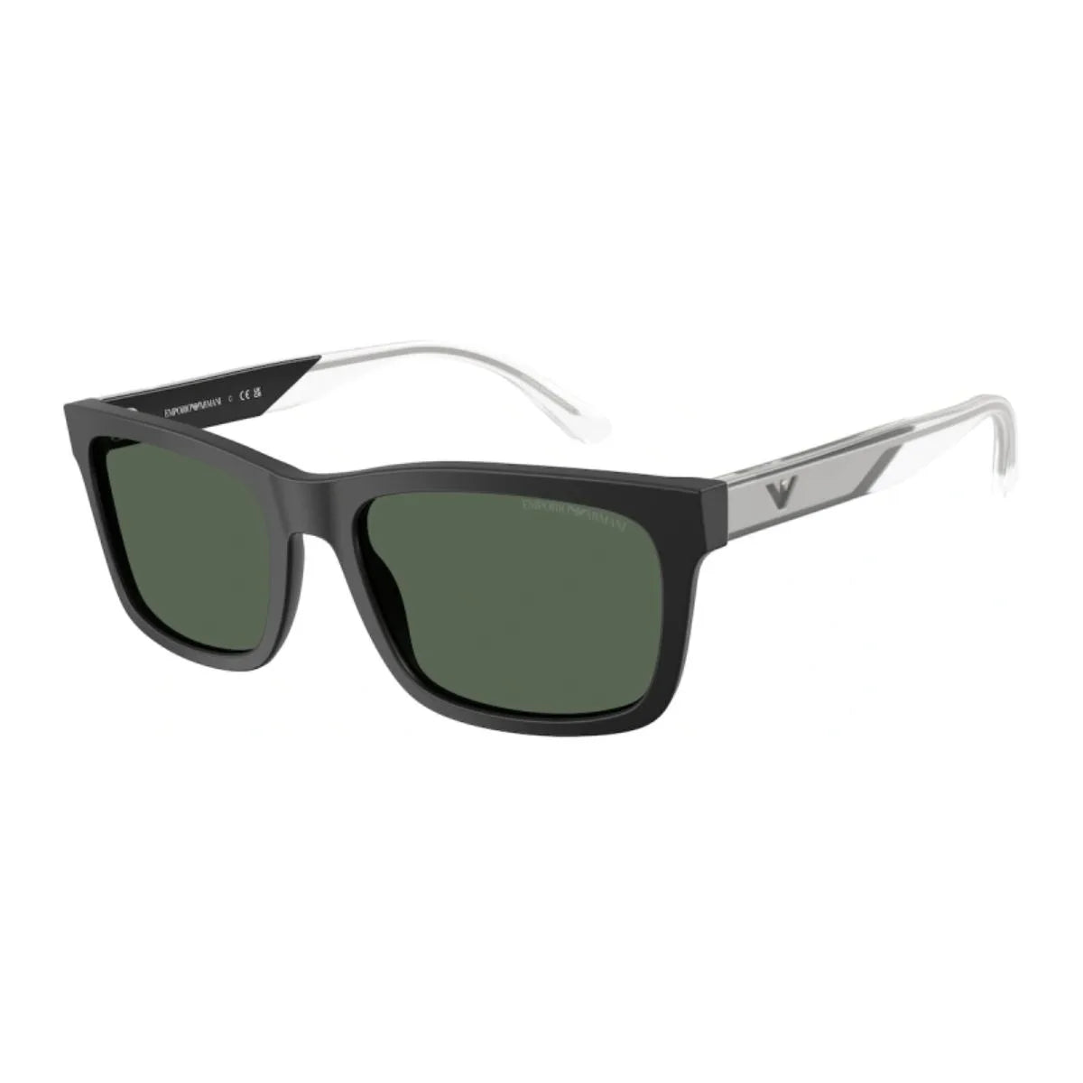 Trendy Emporio Armani sunglasses EA 4224 5001/71, black rectangle mens sunglasses, stylish Emporio Armani UV protection shades, premium eyewear collection India at Optorium.
