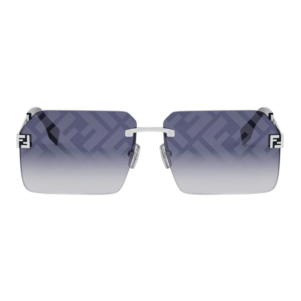 Fendi Sunglasses FE40043U 16W, rimless UV protection, silver color, stylish Fendi shades for men & women optorium.