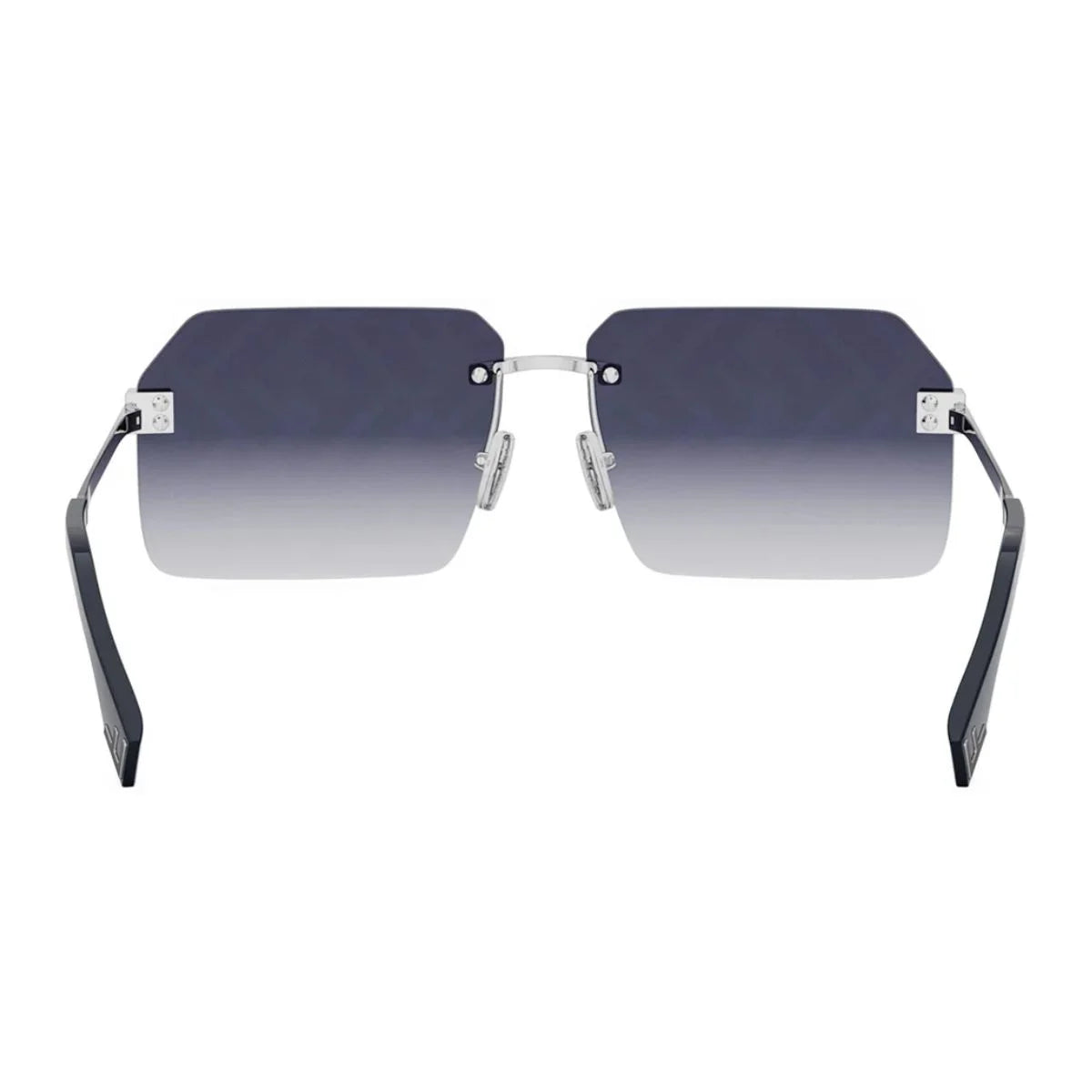 Designer Fendi sunglasses FE40043U 16W, rimless square shades with UV protection, Fendi sunglass unisex silver optorium.