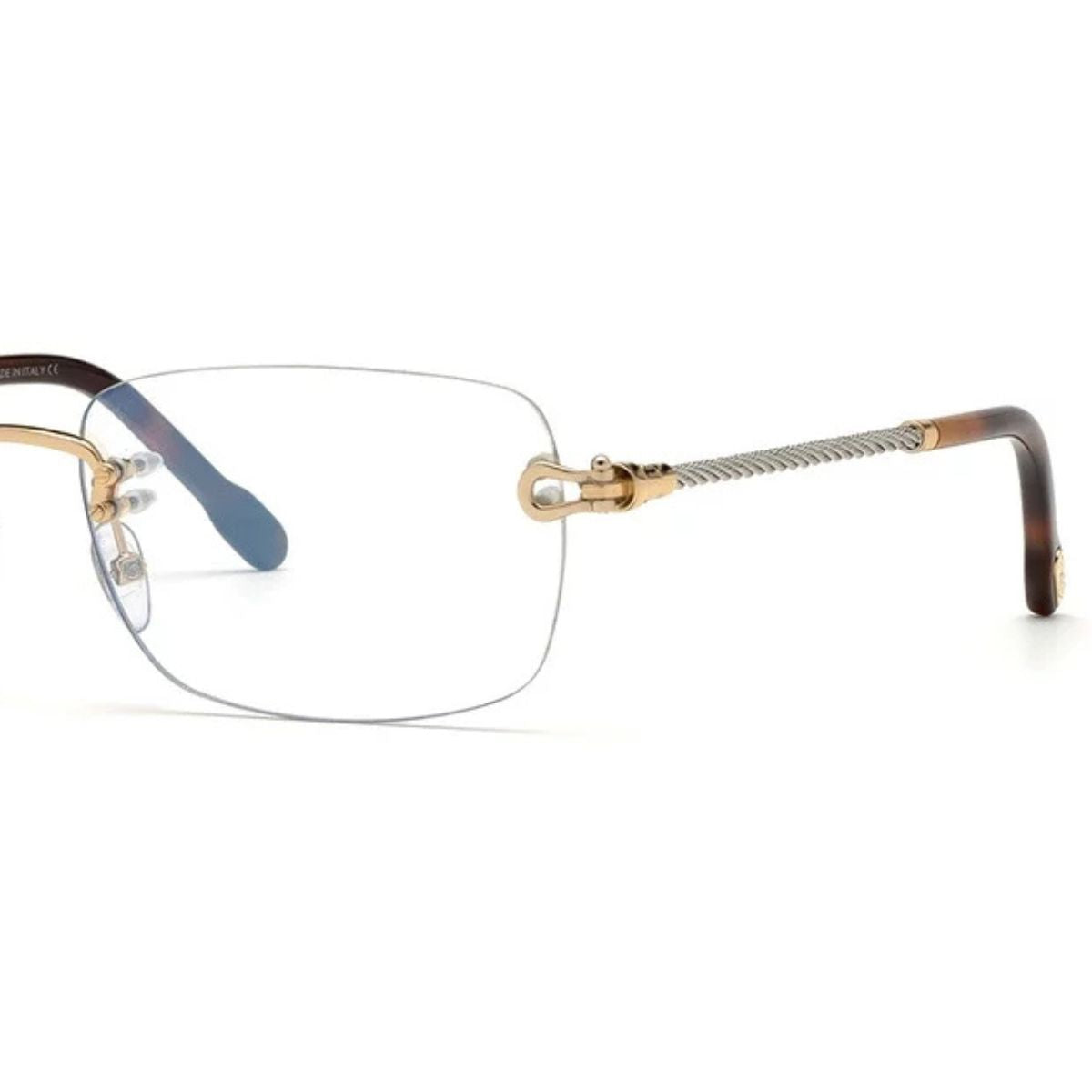 Fred Unisex Optical Frame FG50002F 030 – Rimless rectangle frame in gold, designed for both men & women who seek luxury and comfort. Get yours today online at Optorium.