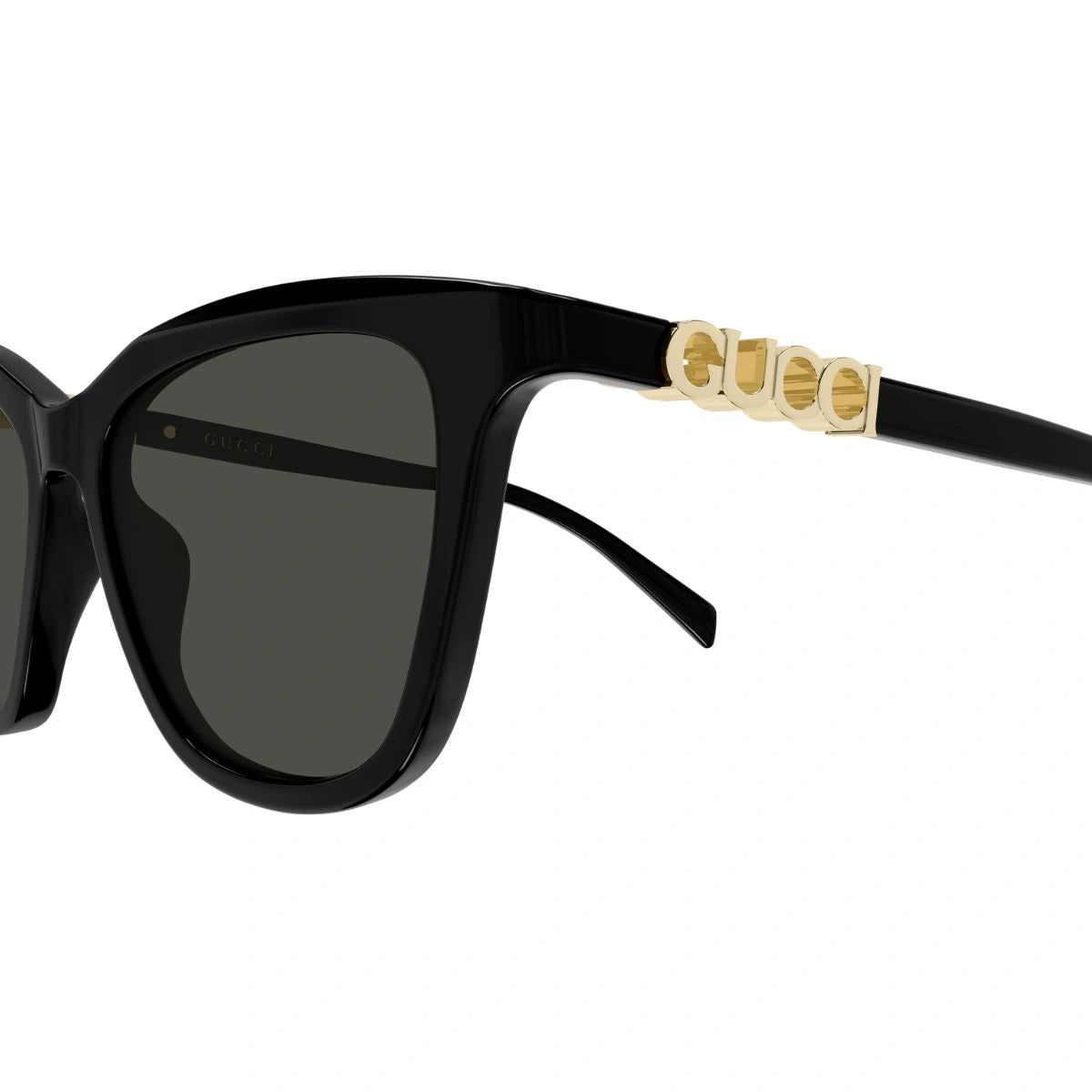 Gucci GG2032S 001 stylish eyewear grey lens front view