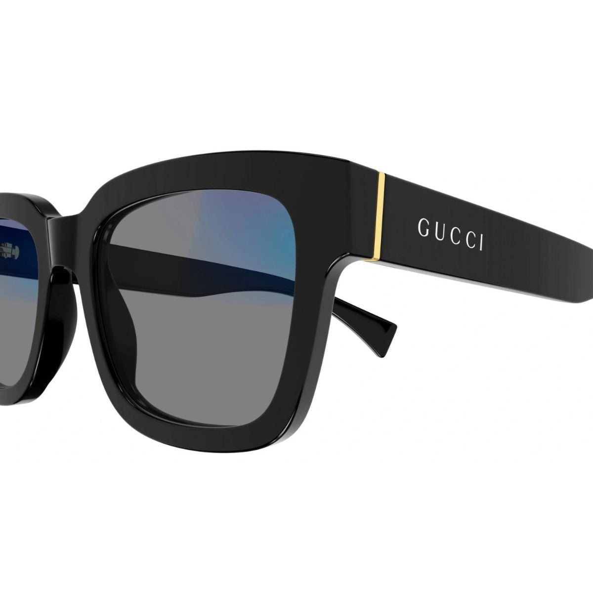 Gucci GG0511S 001 Sunglasses NEW! Black Gold White Grey hot Lens Square