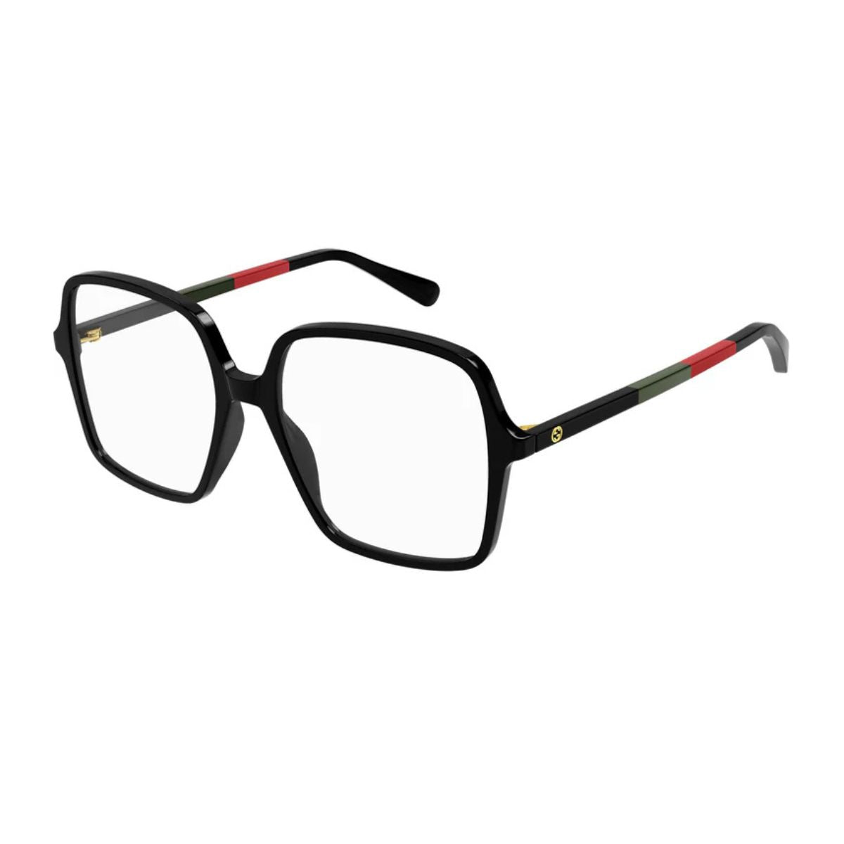 Premium Gucci GG1003O 008 Square Optical Frame in Black – Fashion-forward eyewear for women – Shop online at Optorium.