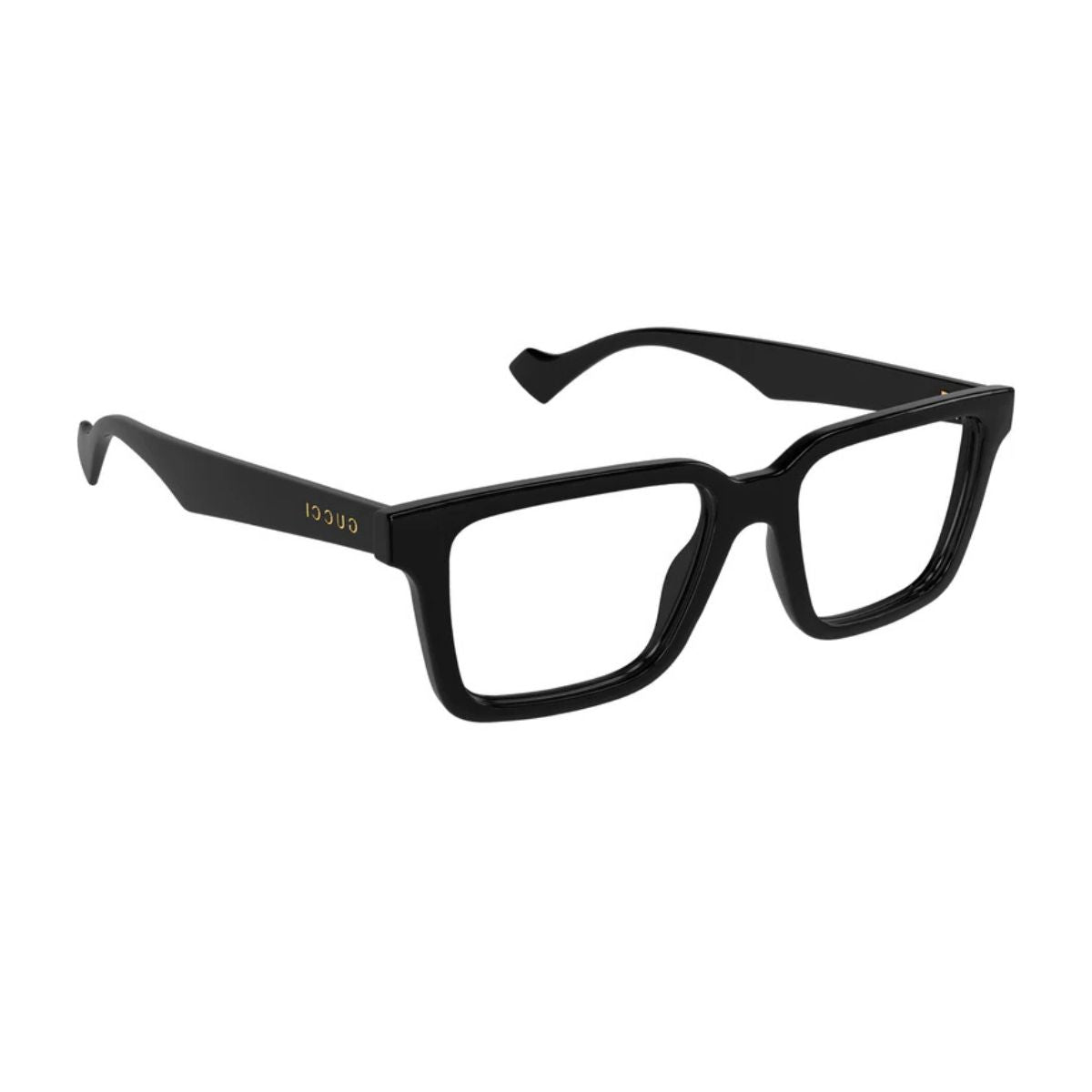 Gucci GG1672 005 black rectangle optical frame – premium design for men. Lightweight and stylish, ideal for everyday wear. Shop online at Optorium.