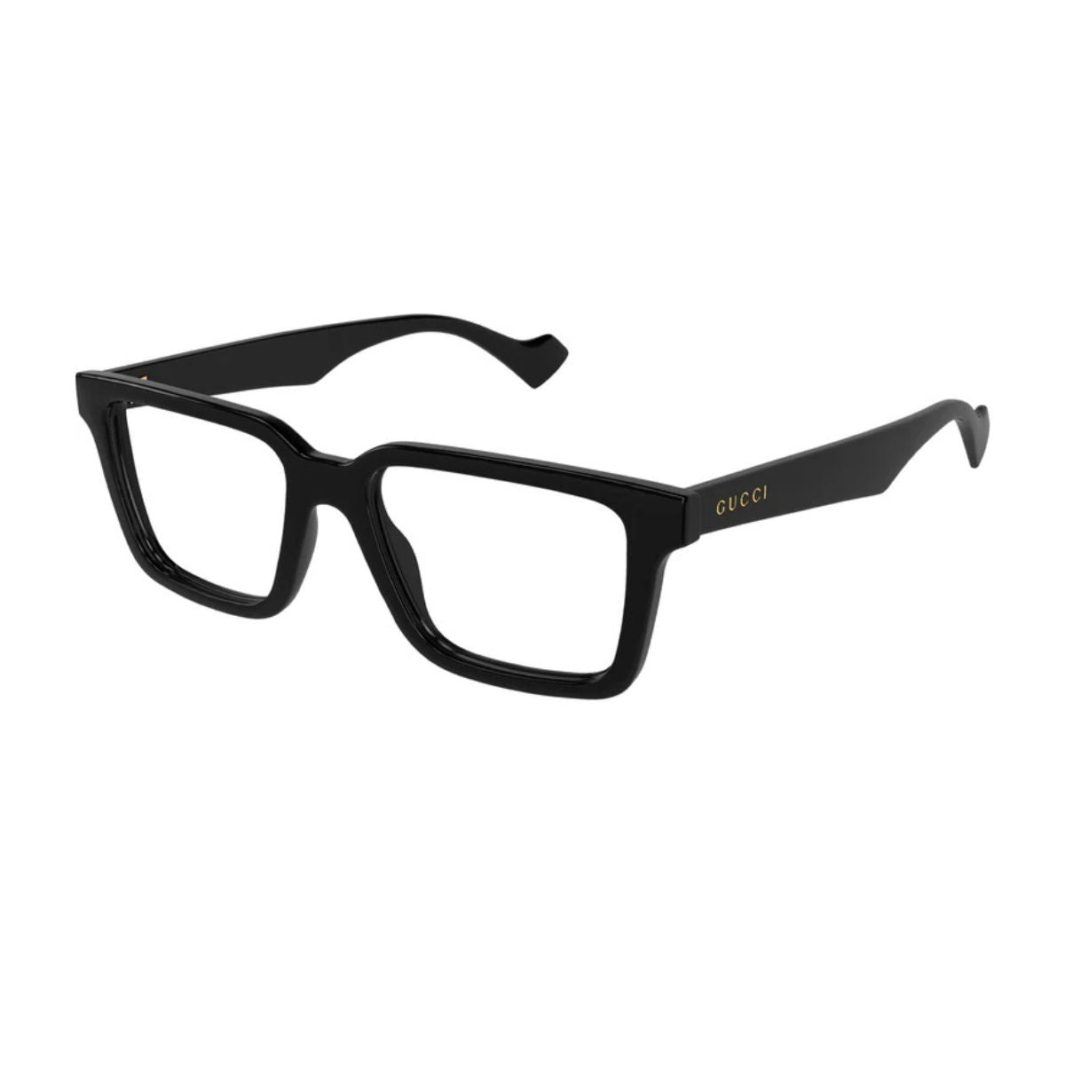 Discover Gucci GG1672 005 black rectangle optical frame – a sophisticated look crafted for men who value elegance and comfort. Buy now at Optorium.