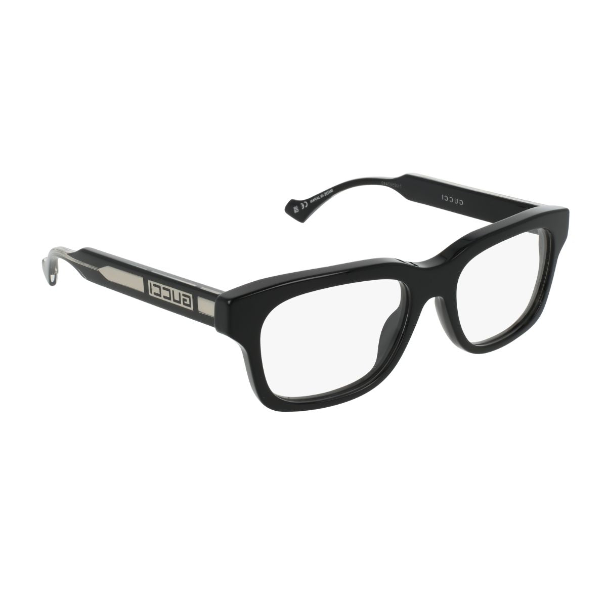 Gucci GG1731O 001 men’s square optical frames in black, high-quality luxury eyewear at Optorium Hyderabad – order online at Optorium.