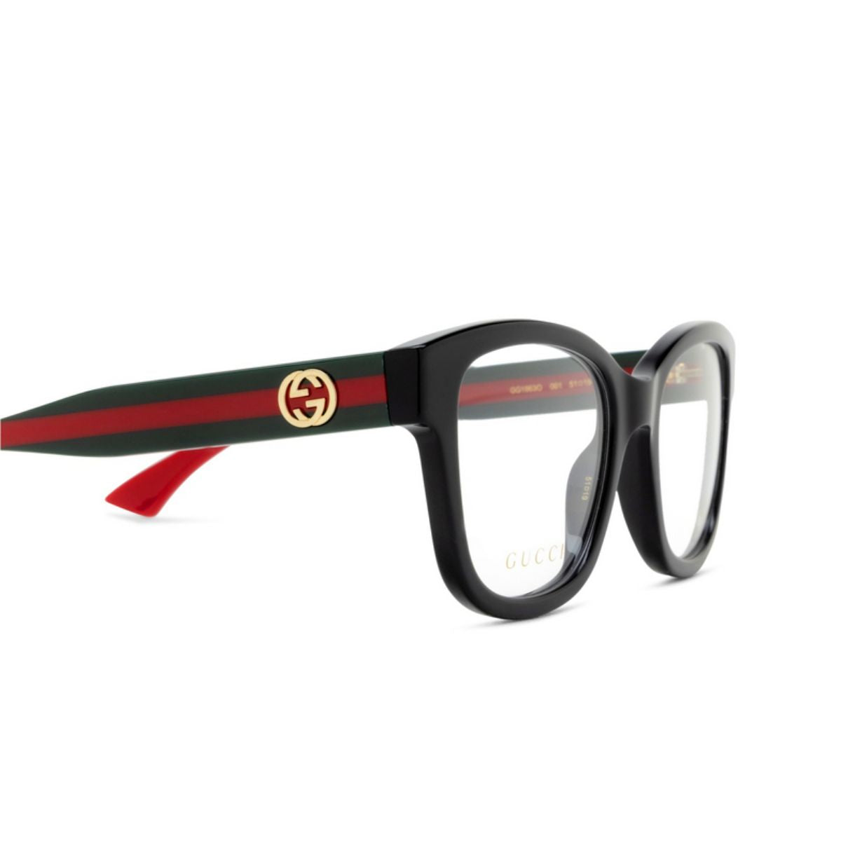 Gucci GG1863O 001 women's prescription glasses in black, premium square-shaped frames available at Optorium Hyderabad – shop now online at Optorium.